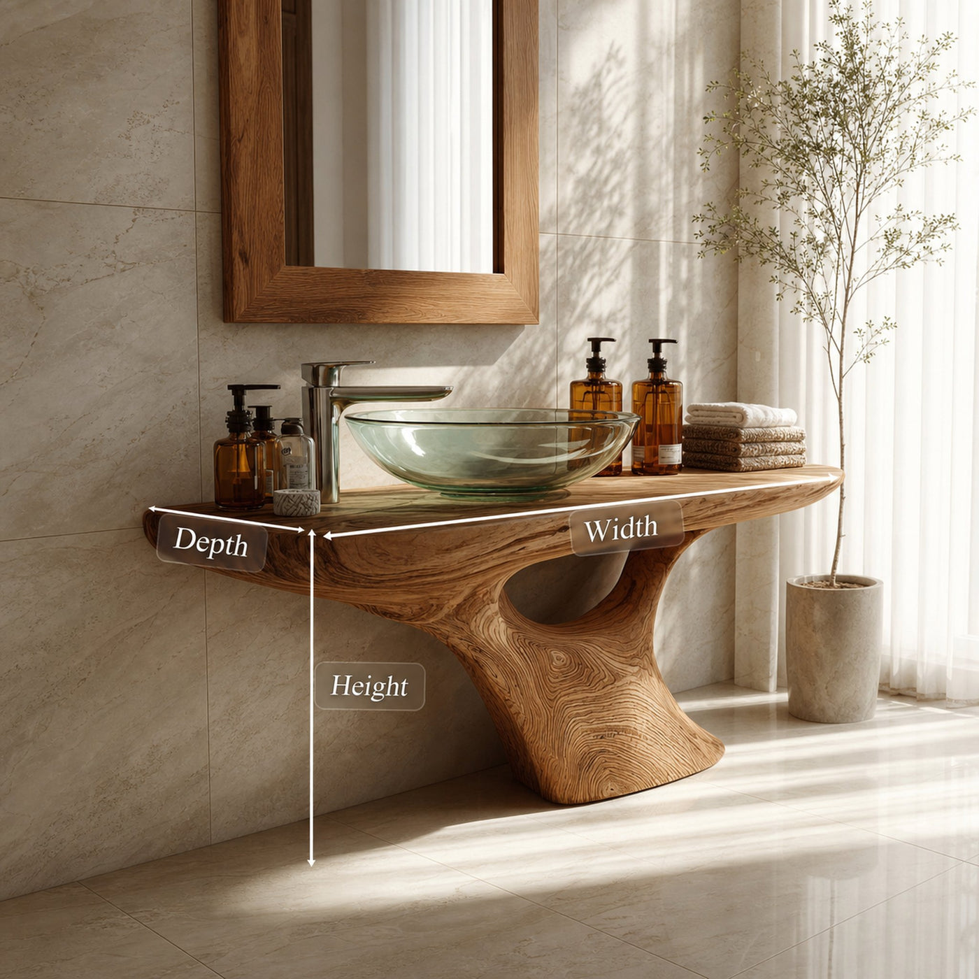 Rustic Handmade Washstand Bathroom - product view 5