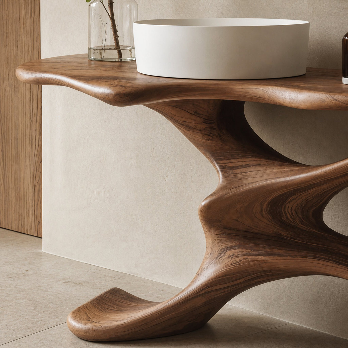 Rustic Live Edge Vanity For Earthy Bathroom Interiors - product view 3