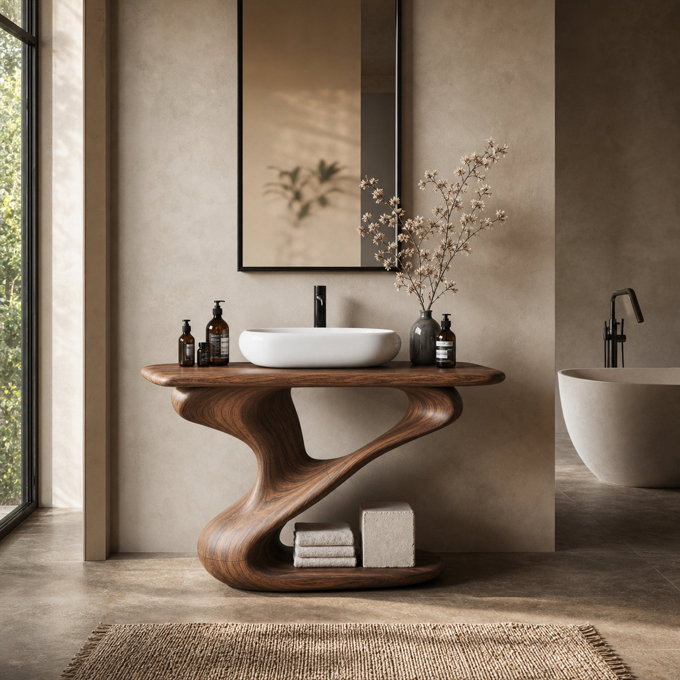 Rustic Live Edge Vanity For Natural Bathroom Design