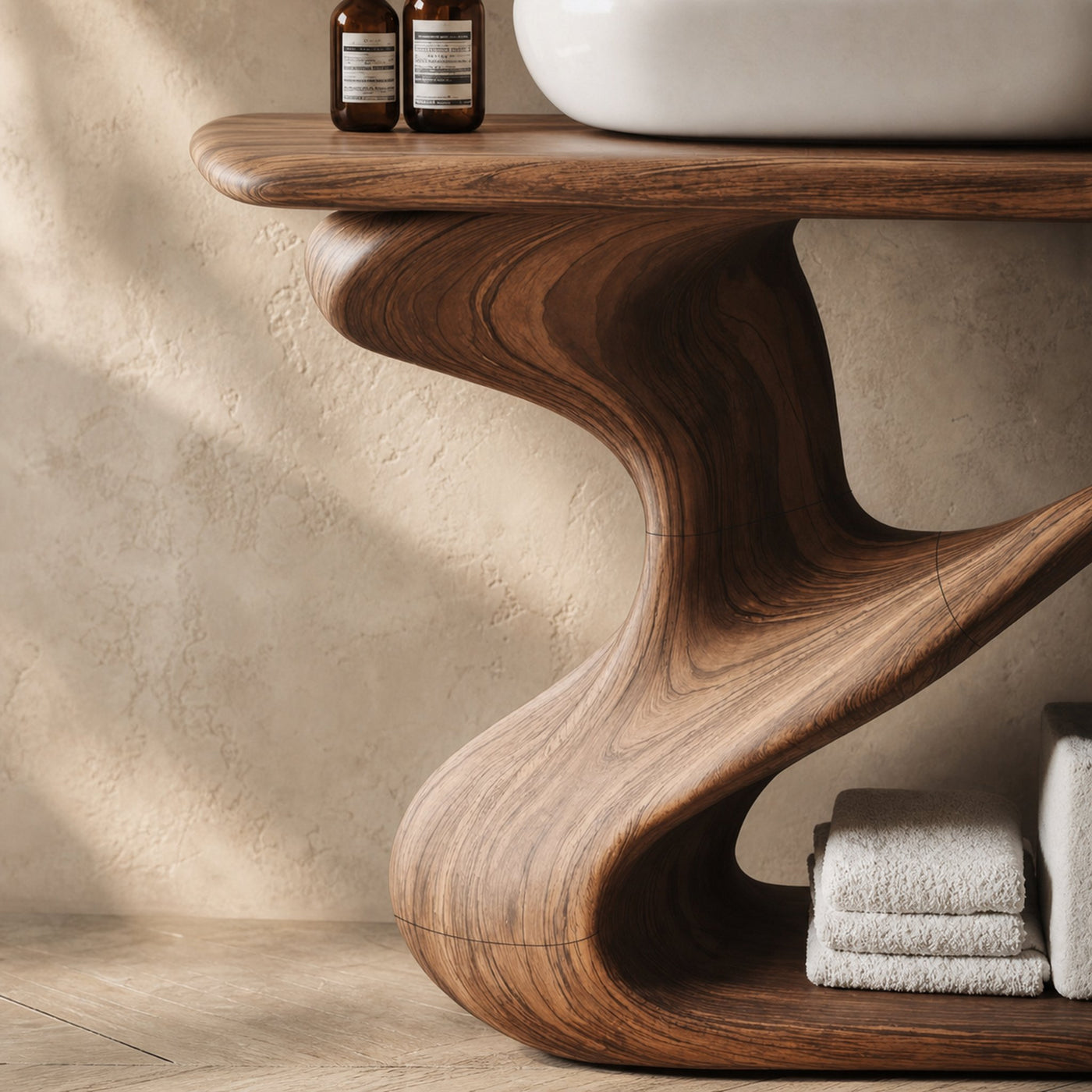 Rustic Live Edge Vanity For Natural Bathroom Design - product view 3