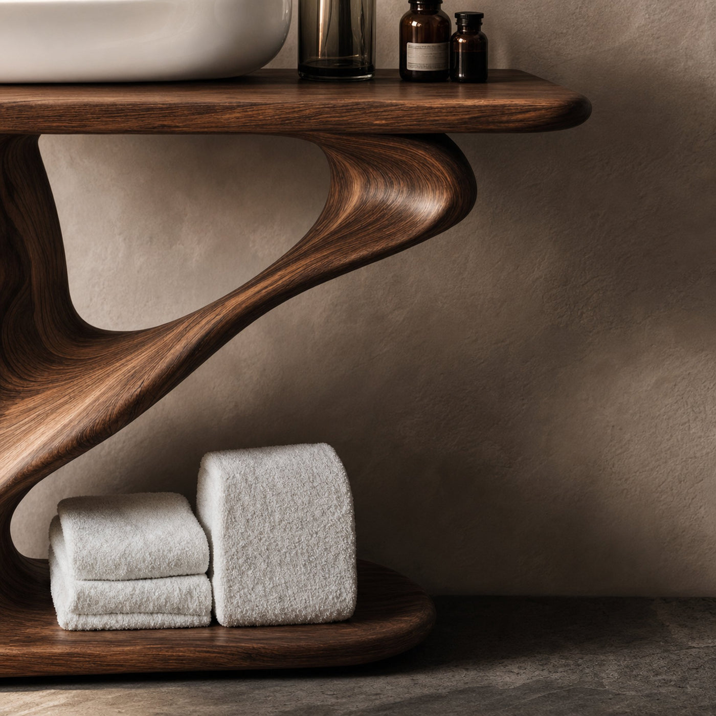 Rustic Live Edge Vanity For Natural Bathroom Design - product view 4