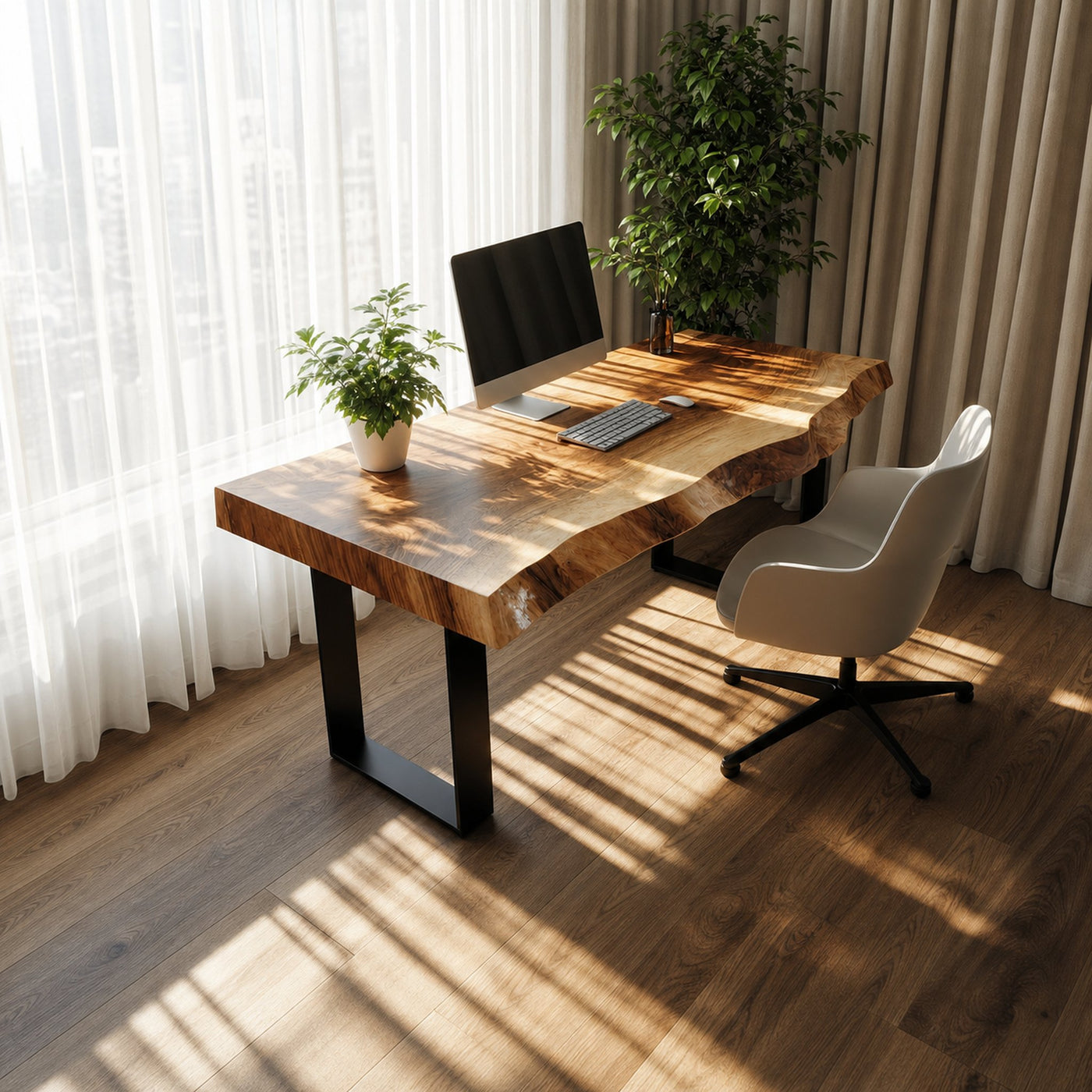 Rustic Live Edge Writing Desk Home Office And Reading Room - product view 2