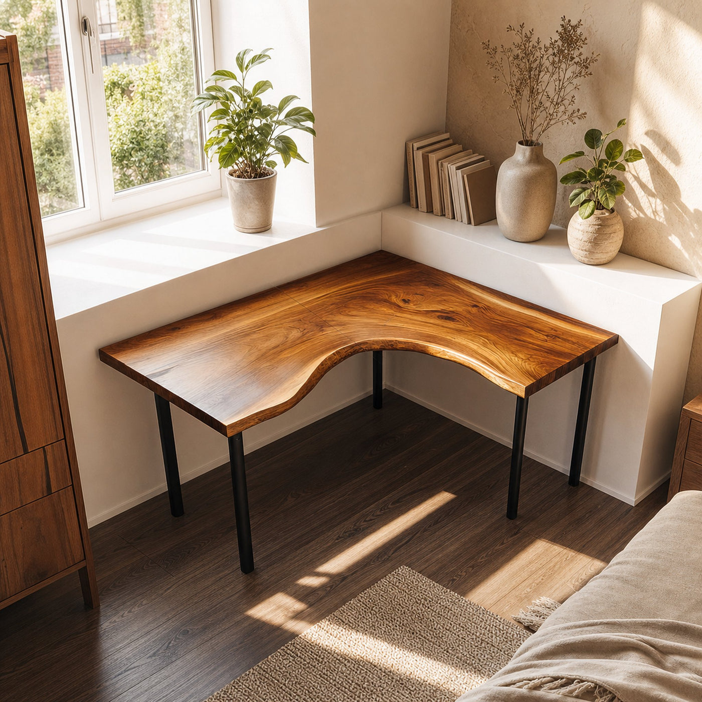 Rustic Minimal Corner Work Desk Work Room And Reading Room