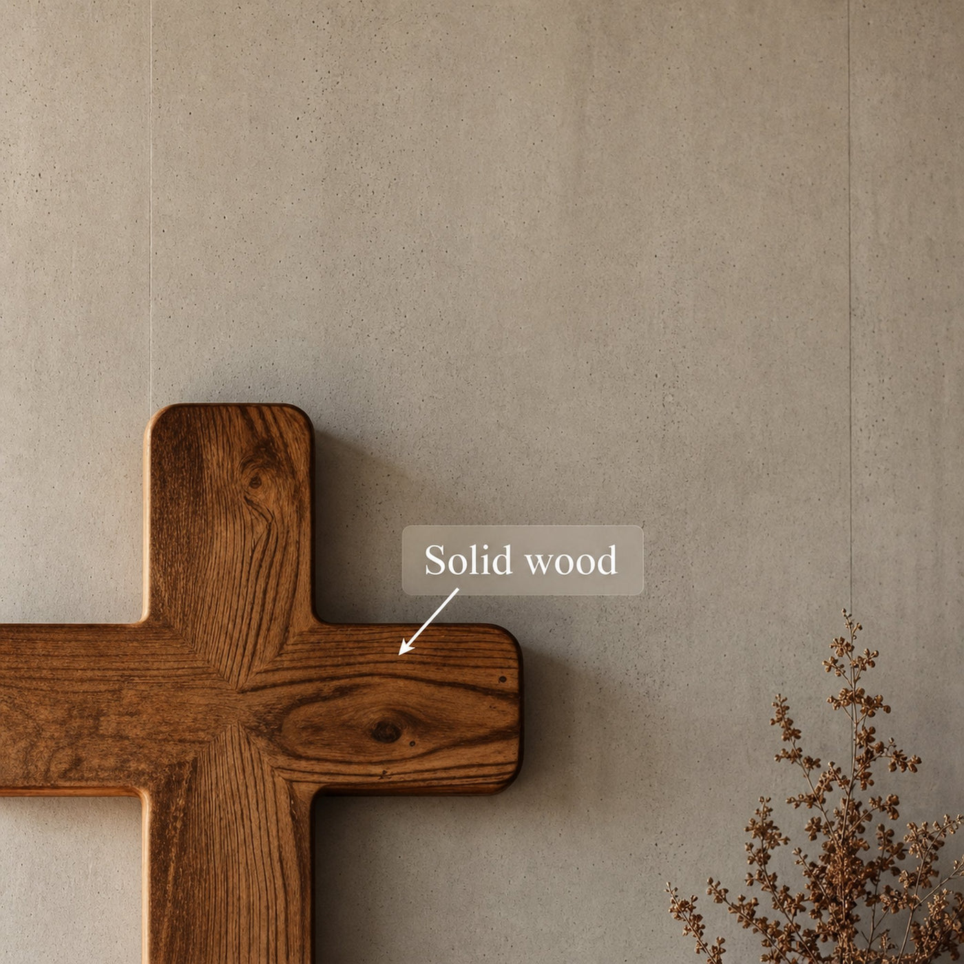 Rustic Minimal Wall Cross Living Room Or Meditation Room - product view 3