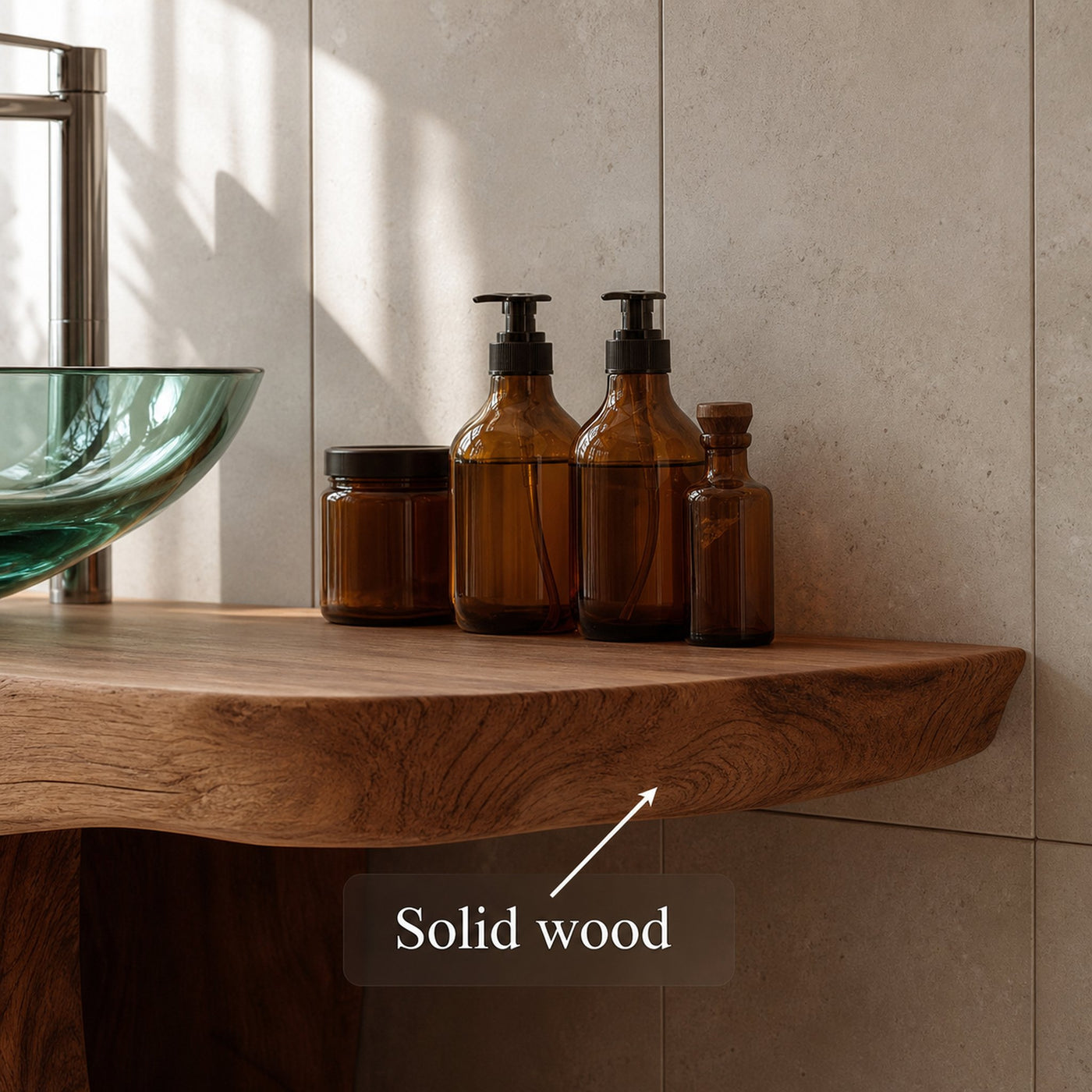 Rustic Minimalist Storage Vanity Bathroom - product view 3