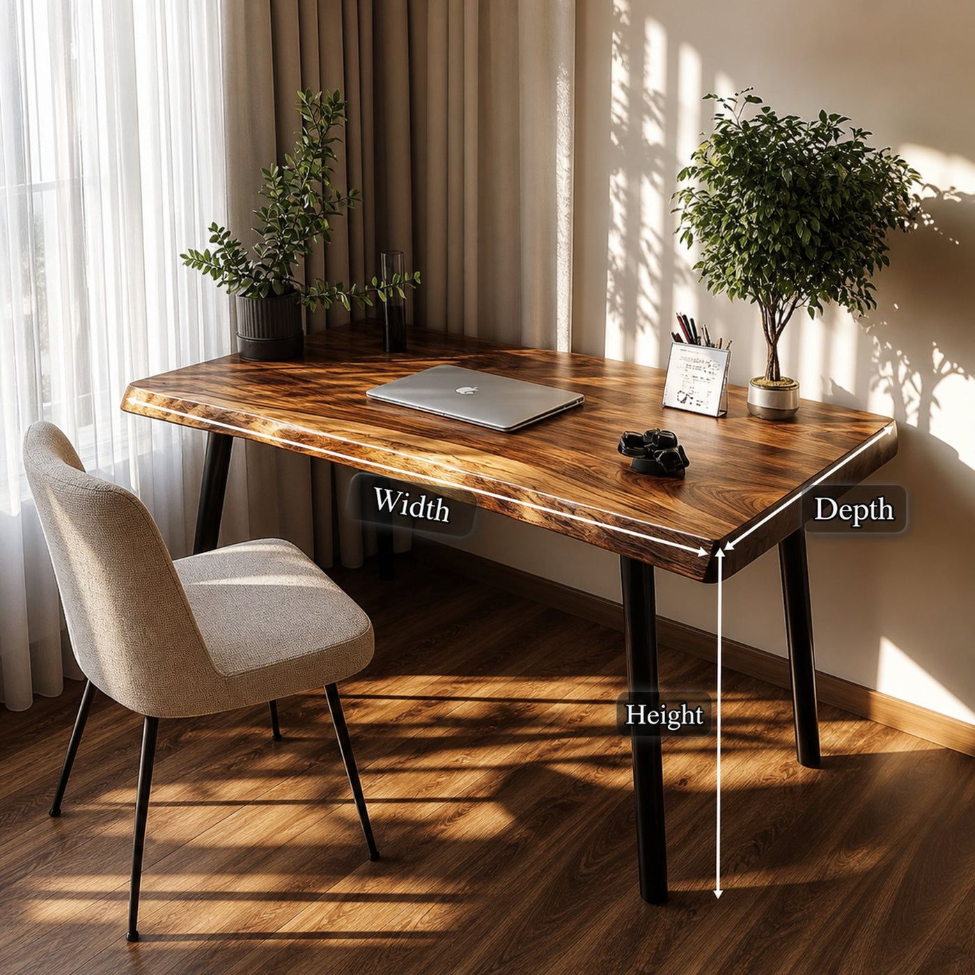 Rustic Modern Desk Bedroom And Study Room - product view 6