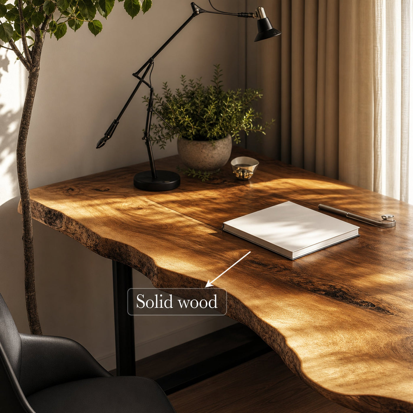 Rustic Modern Office Desk Bedroom And Office Room - product view 3