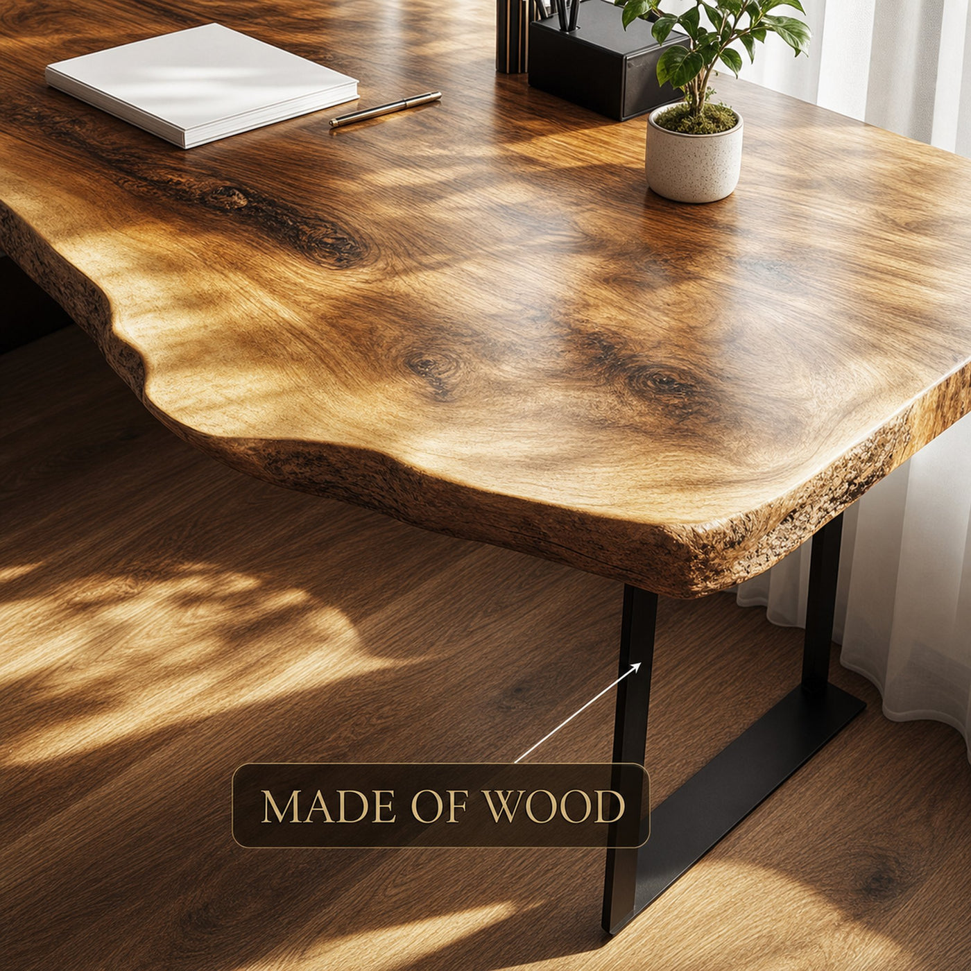 Rustic Modern Office Desk Bedroom And Office Room - product view 4