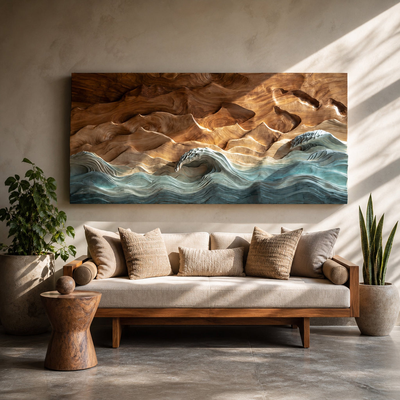 Rustic Mountain Lake Wood Wall Art For Cabin Living Room Design