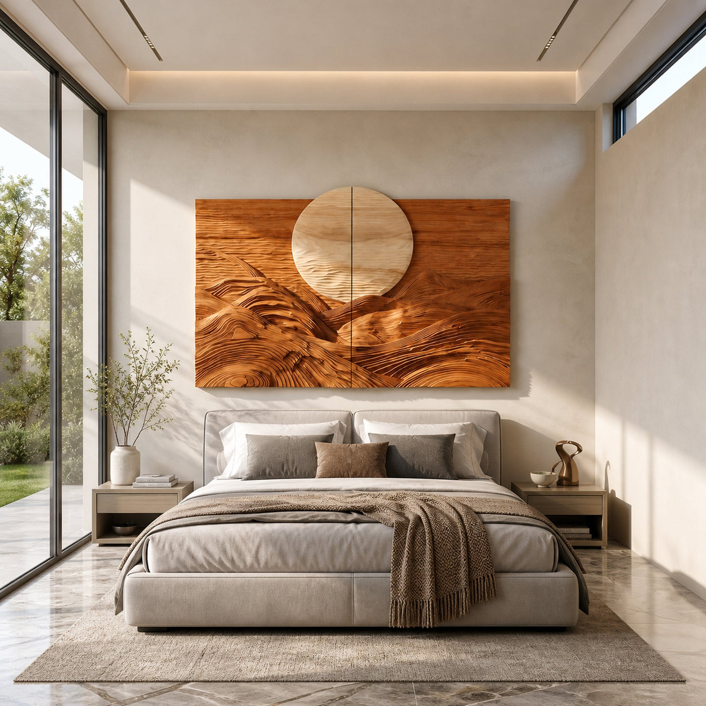 Rustic Mountain Sunrise Wooden Wall Art For Living Room And Bedroom - product view 6