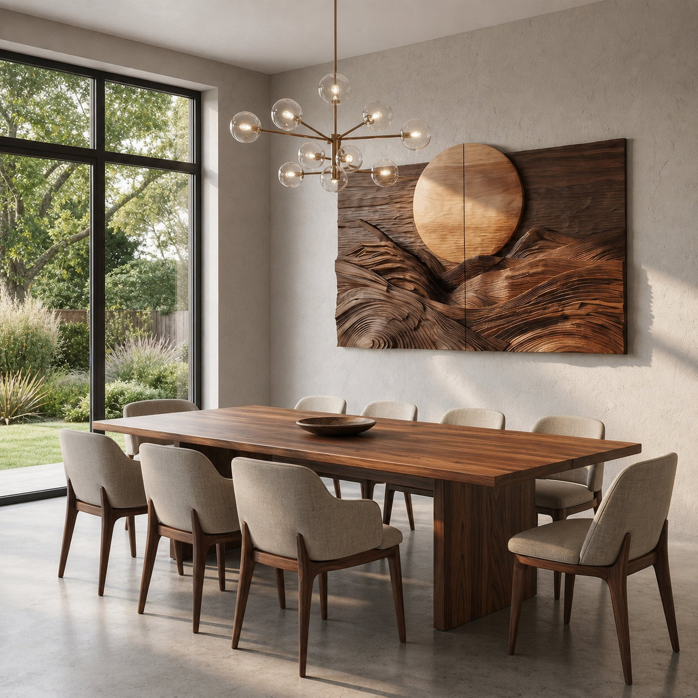 Rustic Mountain Sunrise Wooden Wall Art For Living Room And Bedroom - product view 7