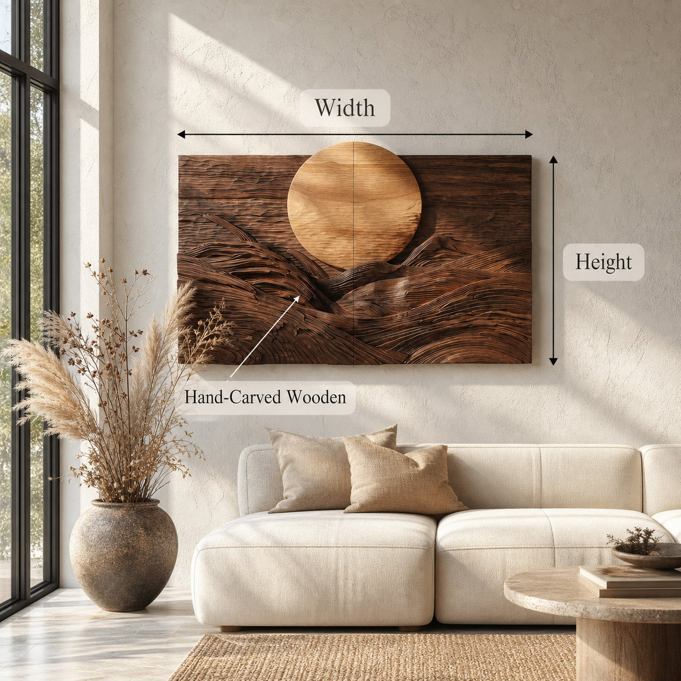 Rustic Mountain Sunrise Wooden Wall Art For Living Room And Bedroom - product view 8