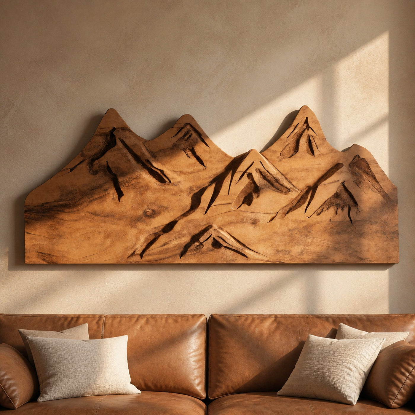 Rustic Mountain Wall Art For Living Room Or Lodge - product view 2