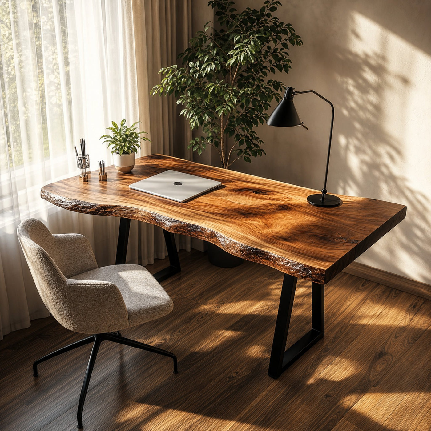 Rustic Natural Work Desk Bedroom And Creative Area