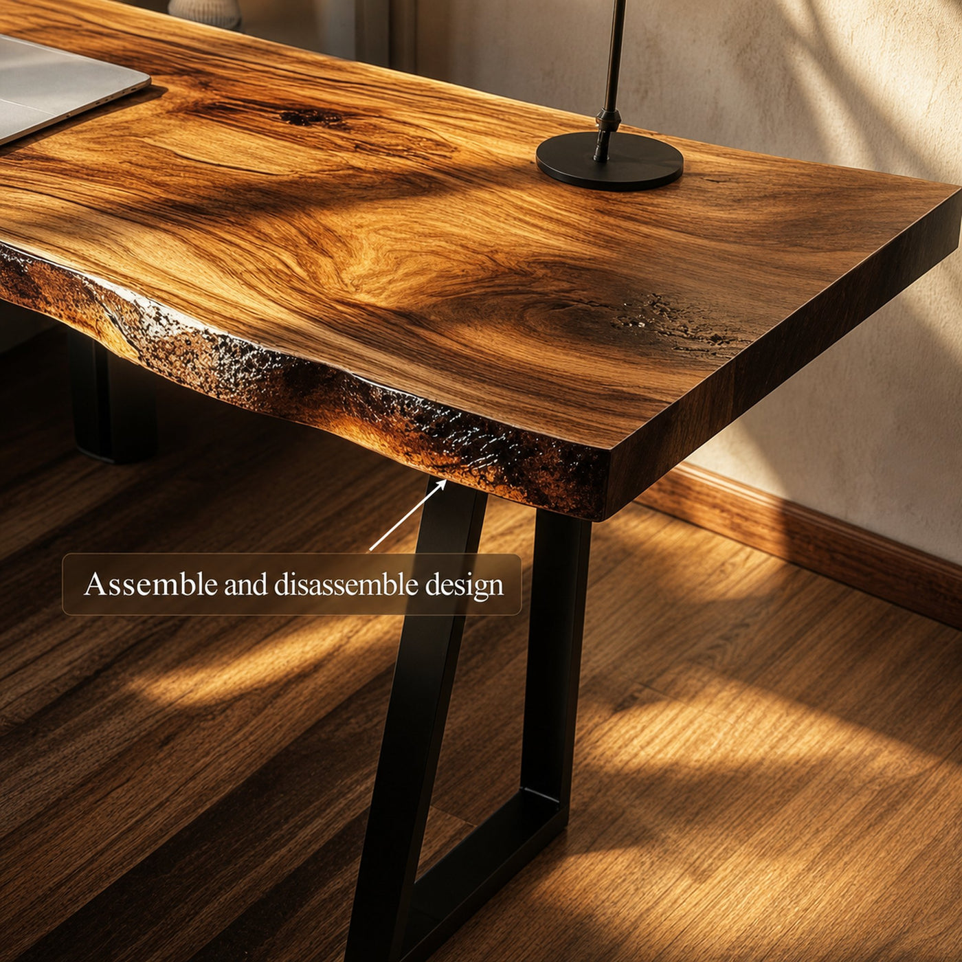 Rustic Natural Work Desk Bedroom And Creative Area - product view 5