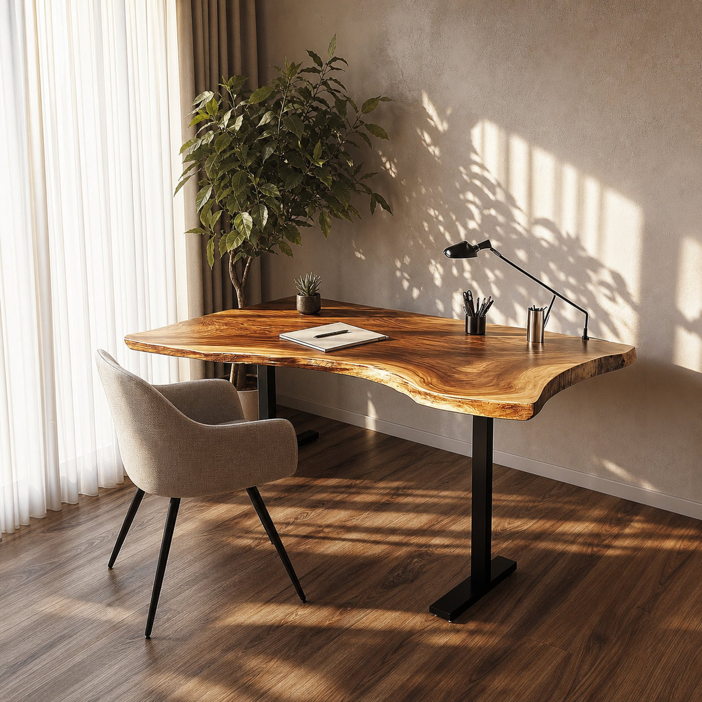 Rustic Office Desk Reading Room And Studio Room - product view 2