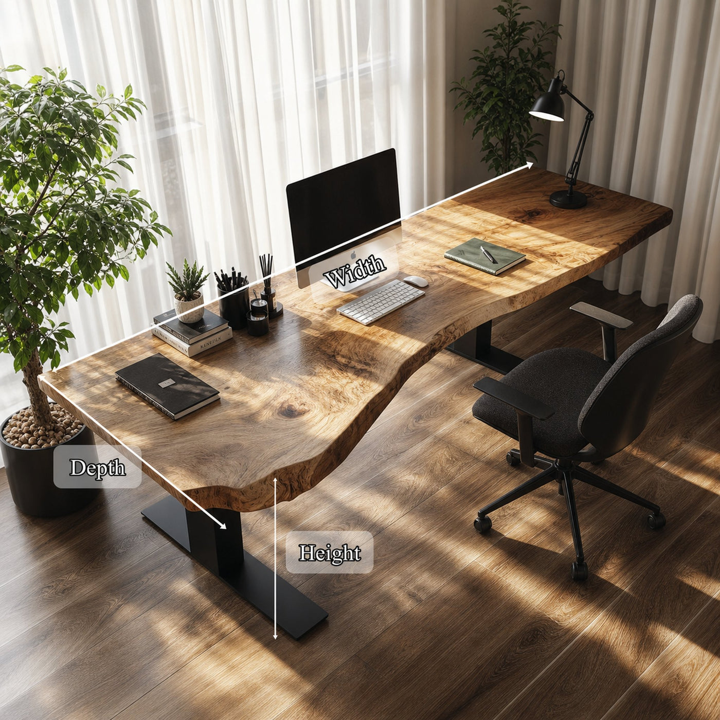 Rustic Office Desk Studio Room And Work Corner - product view 5