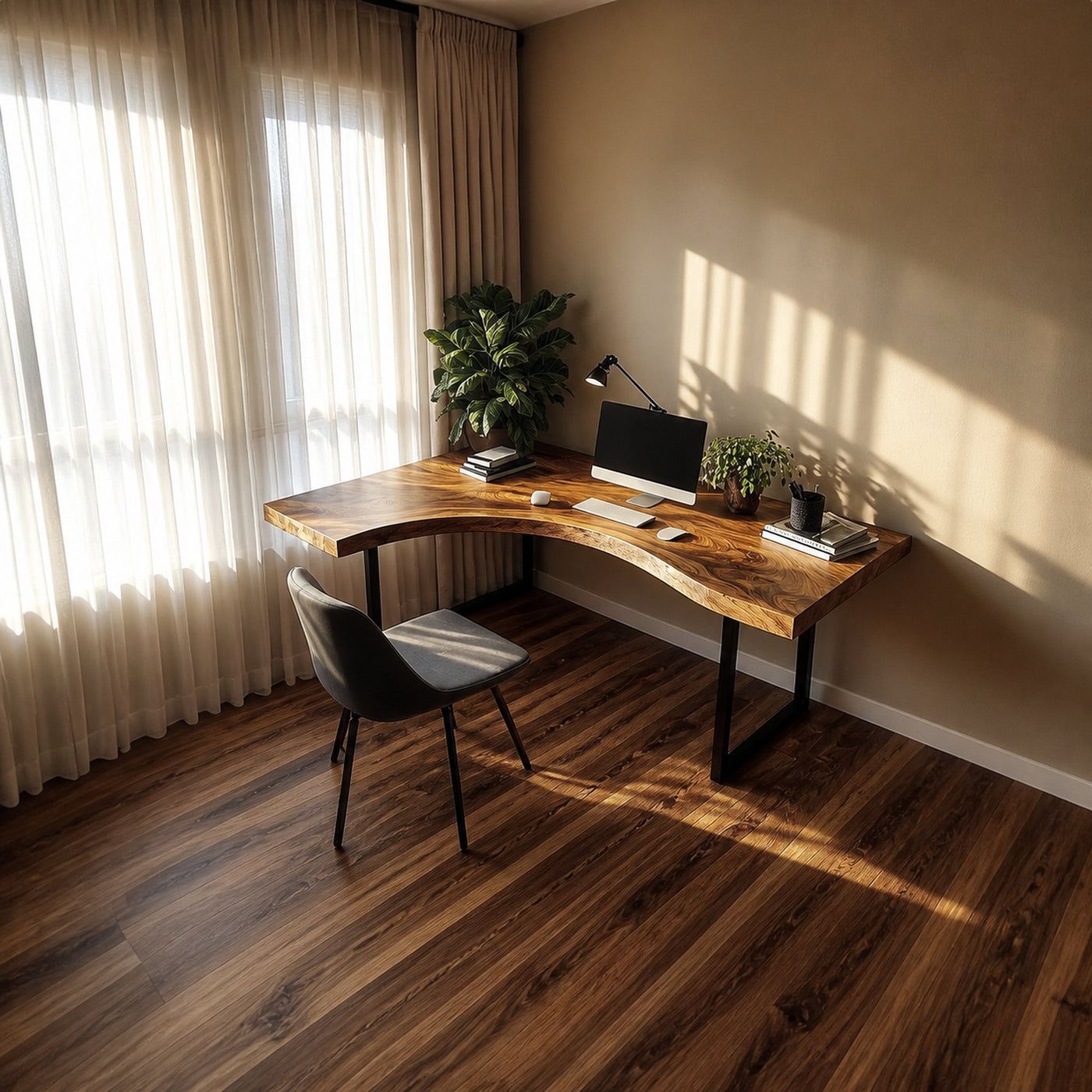 Rustic Organic Office Desk Bedroom And Studio Room - product view 2