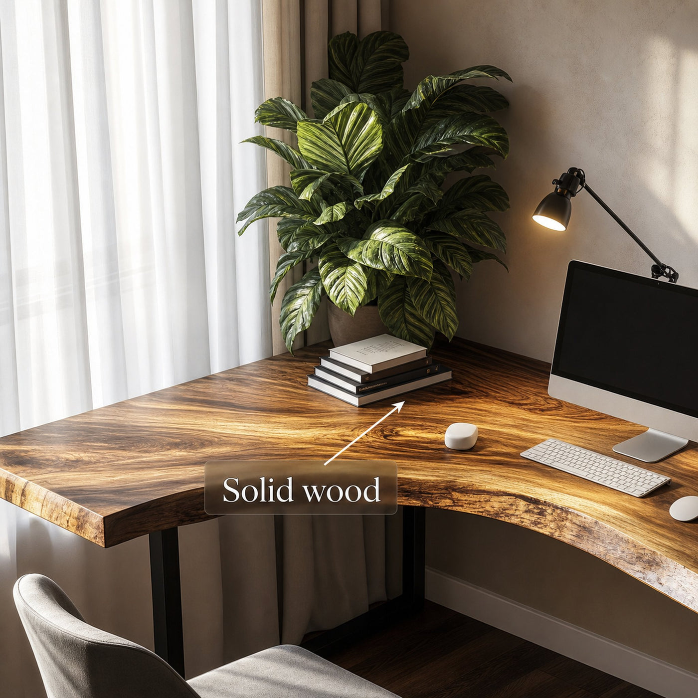 Rustic Organic Office Desk Bedroom And Studio Room - product view 3