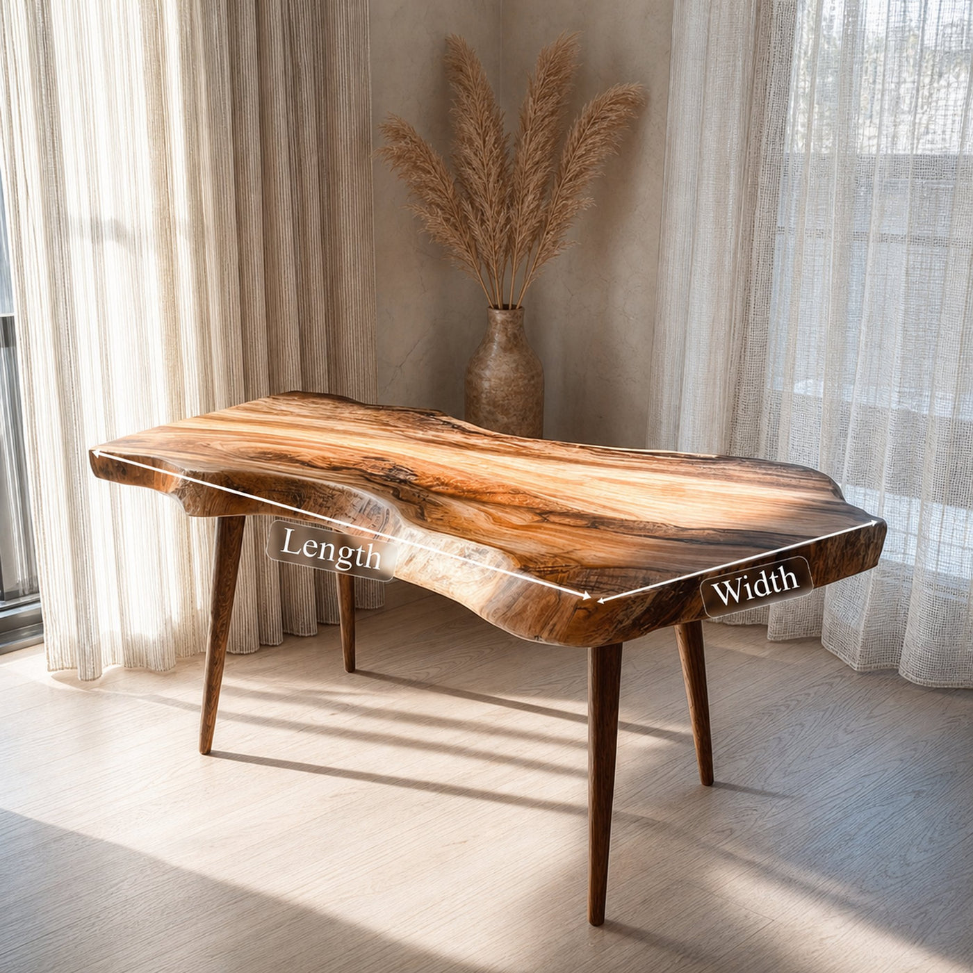 Rustic Organic Work Desk Home Office And Bedroom - product view 3