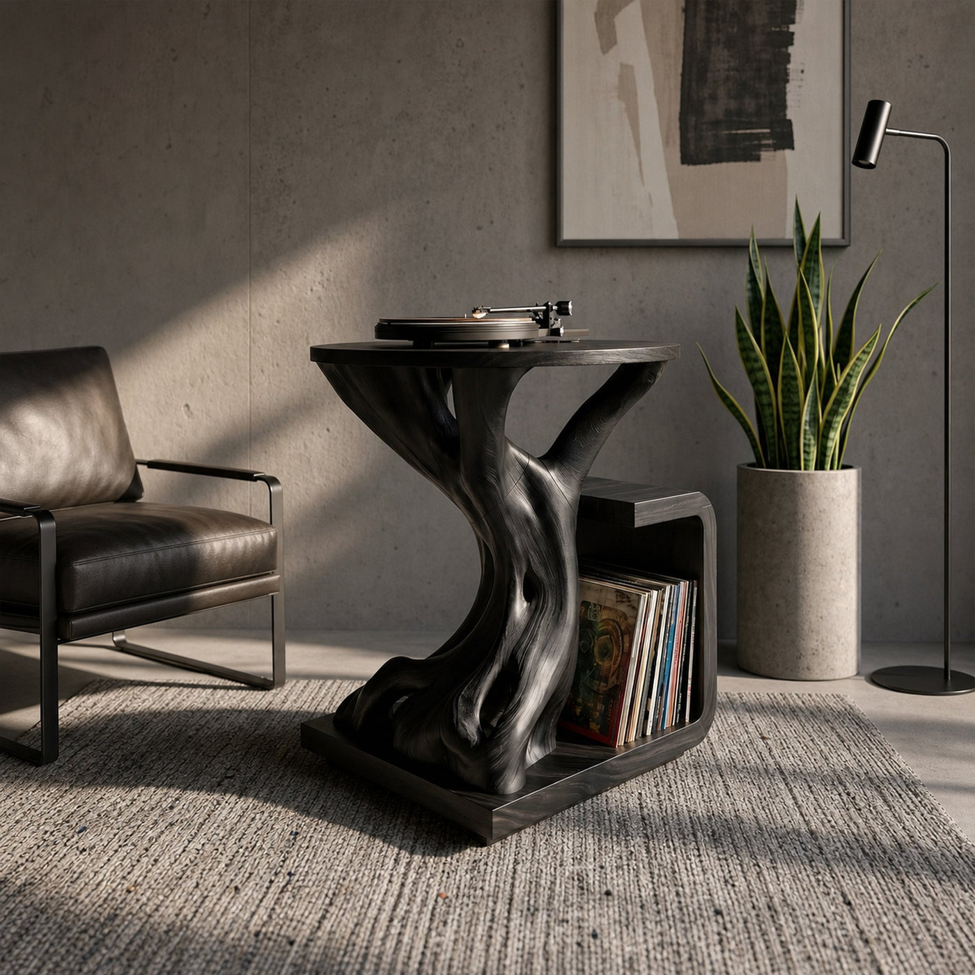 Rustic Record Player Stand For Lounge - product view 7
