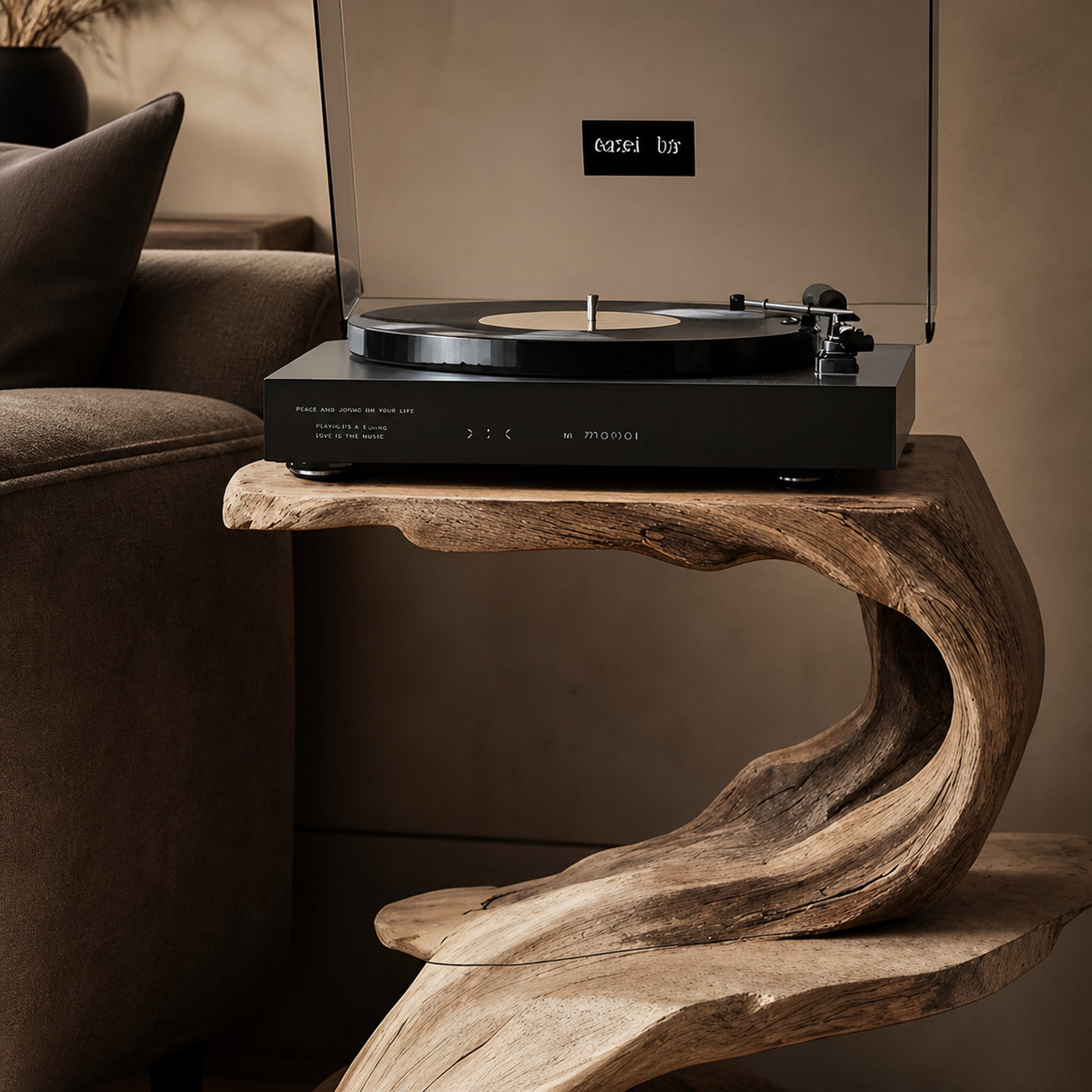 Rustic Record Stand Industrial Living Room Furniture - product view 3
