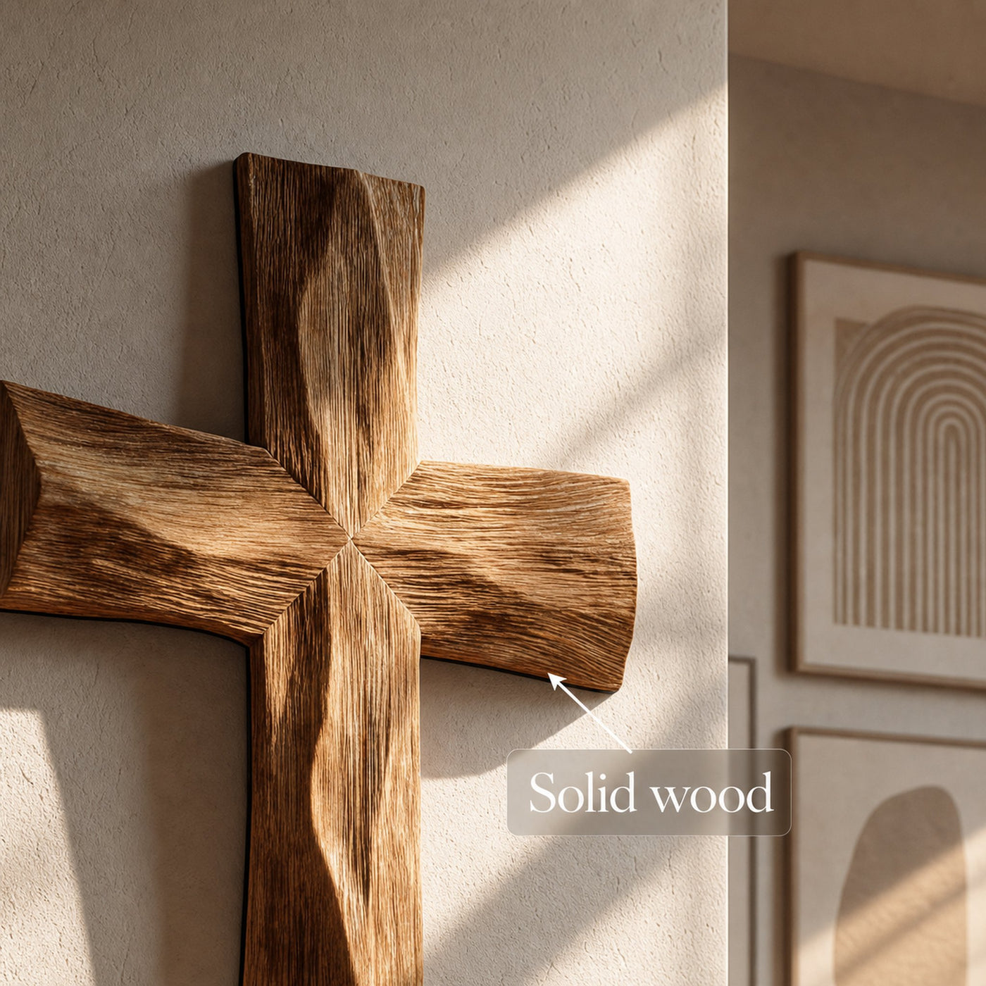 Rustic Religious Wall Cross Bedroom Or Living Room - product view 3