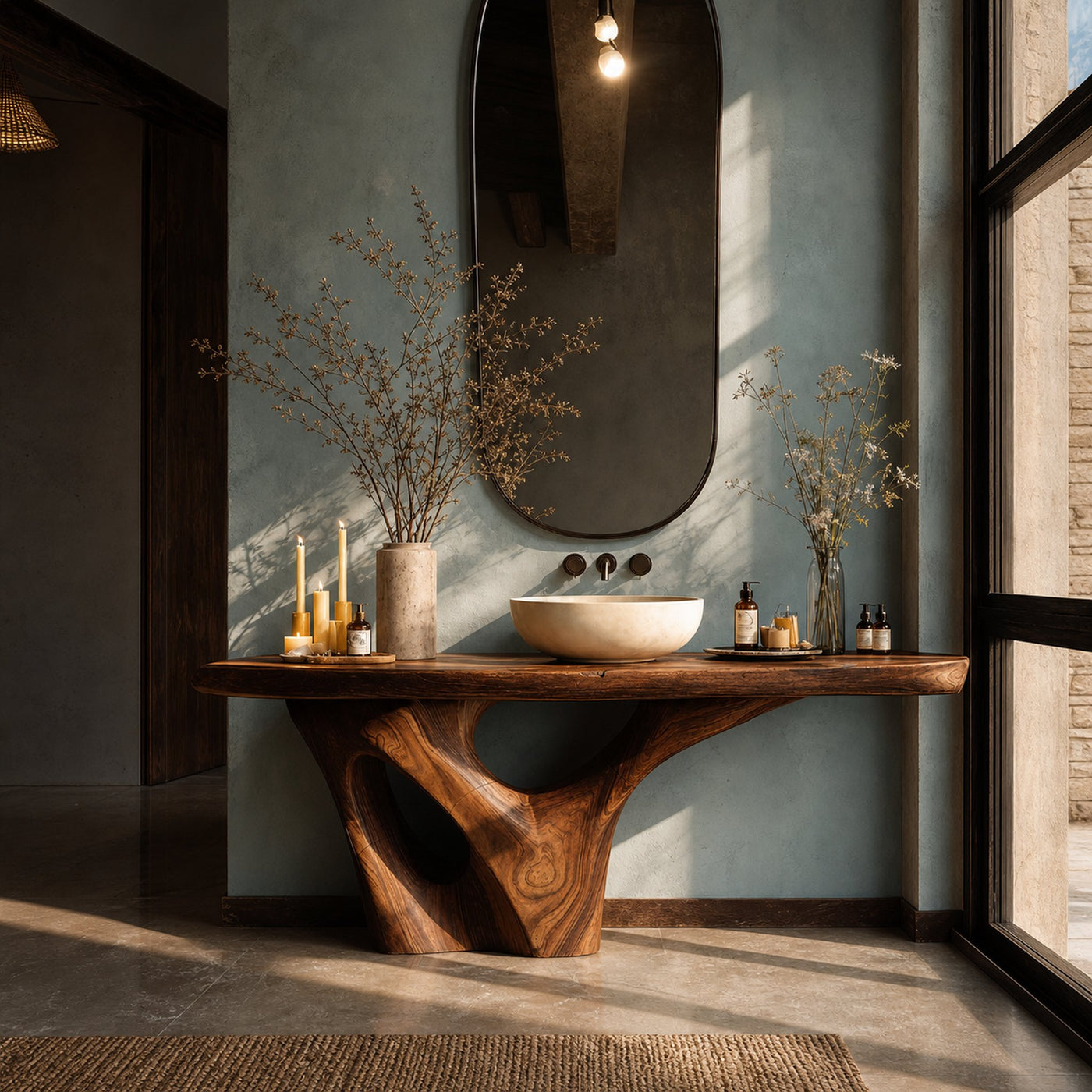 Rustic Solid Vanity For Timeless Bathroom Furniture