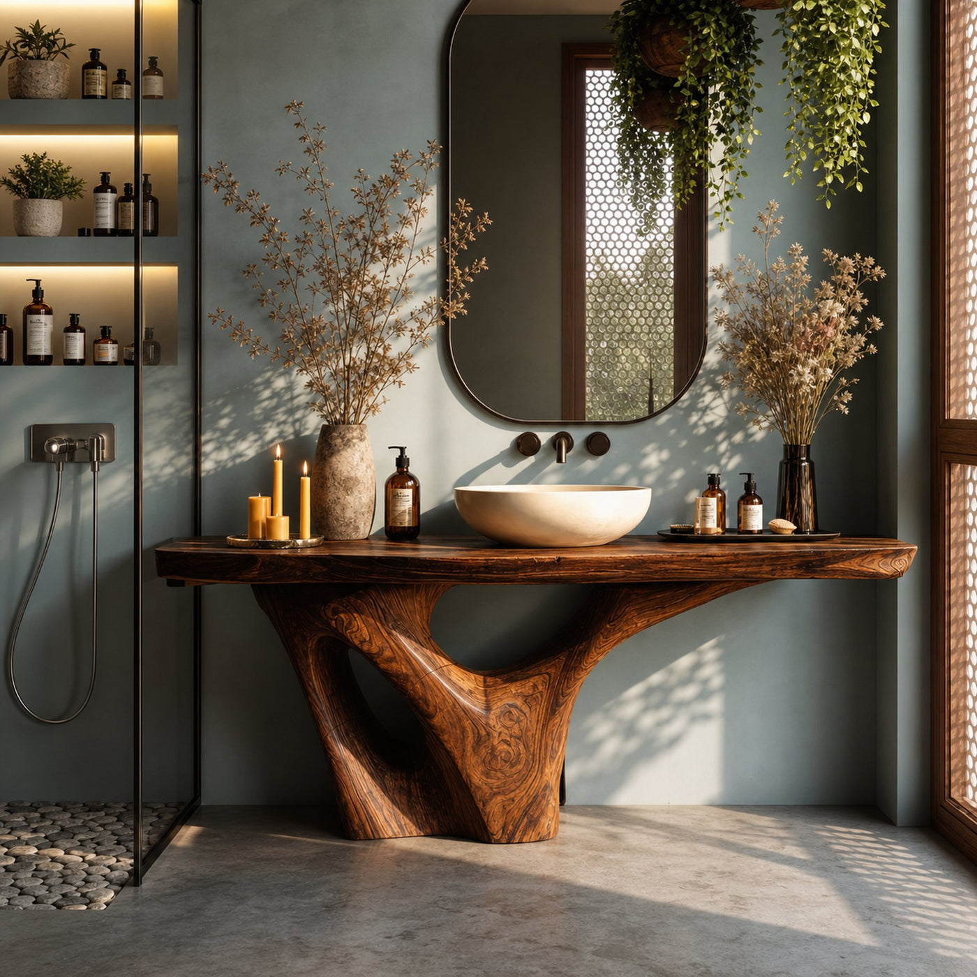 Rustic Solid Vanity For Timeless Bathroom Furniture - product view 2