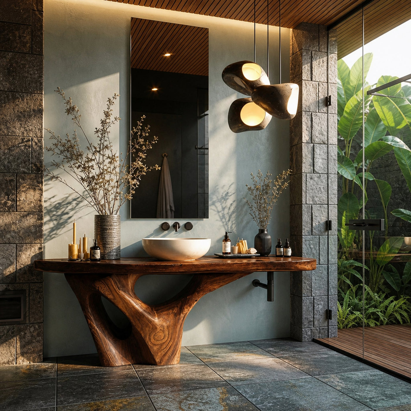 Rustic Solid Vanity For Timeless Bathroom Furniture - product view 3