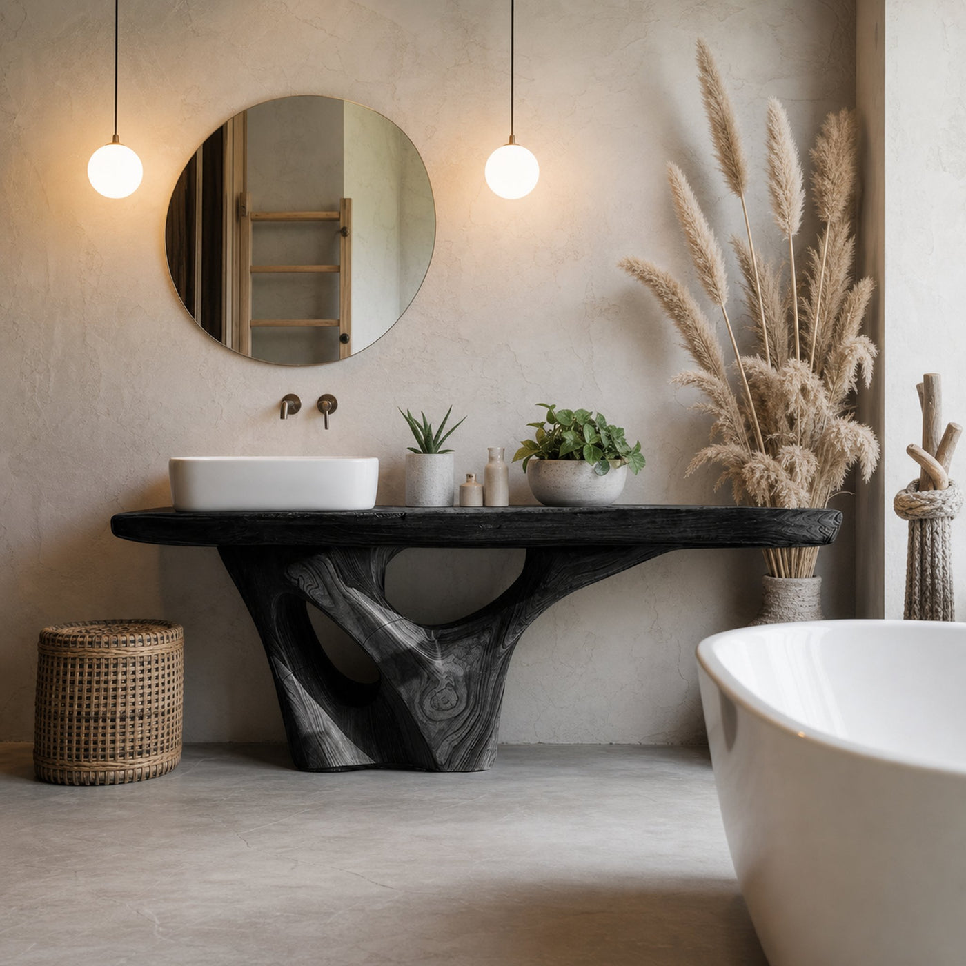 Rustic Solid Vanity For Timeless Bathroom Furniture - product view 4