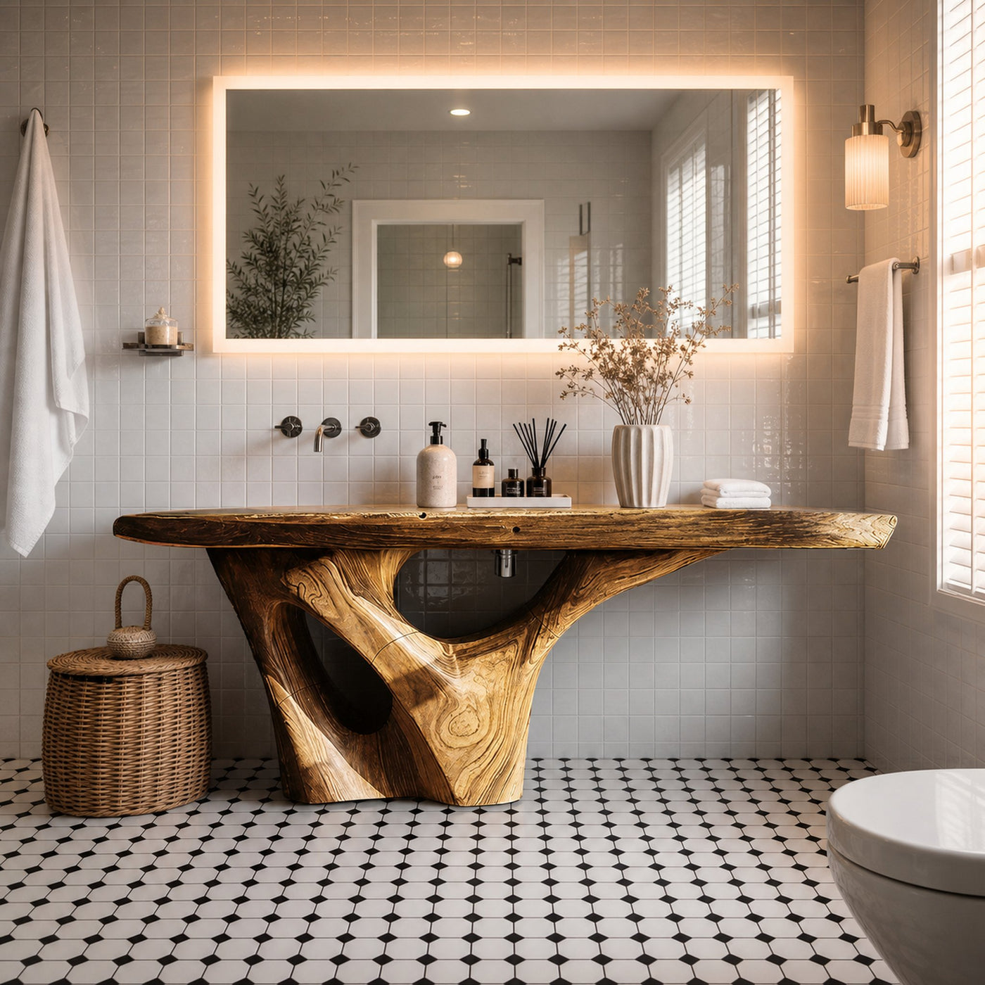 Rustic Solid Vanity For Timeless Bathroom Furniture - product view 5