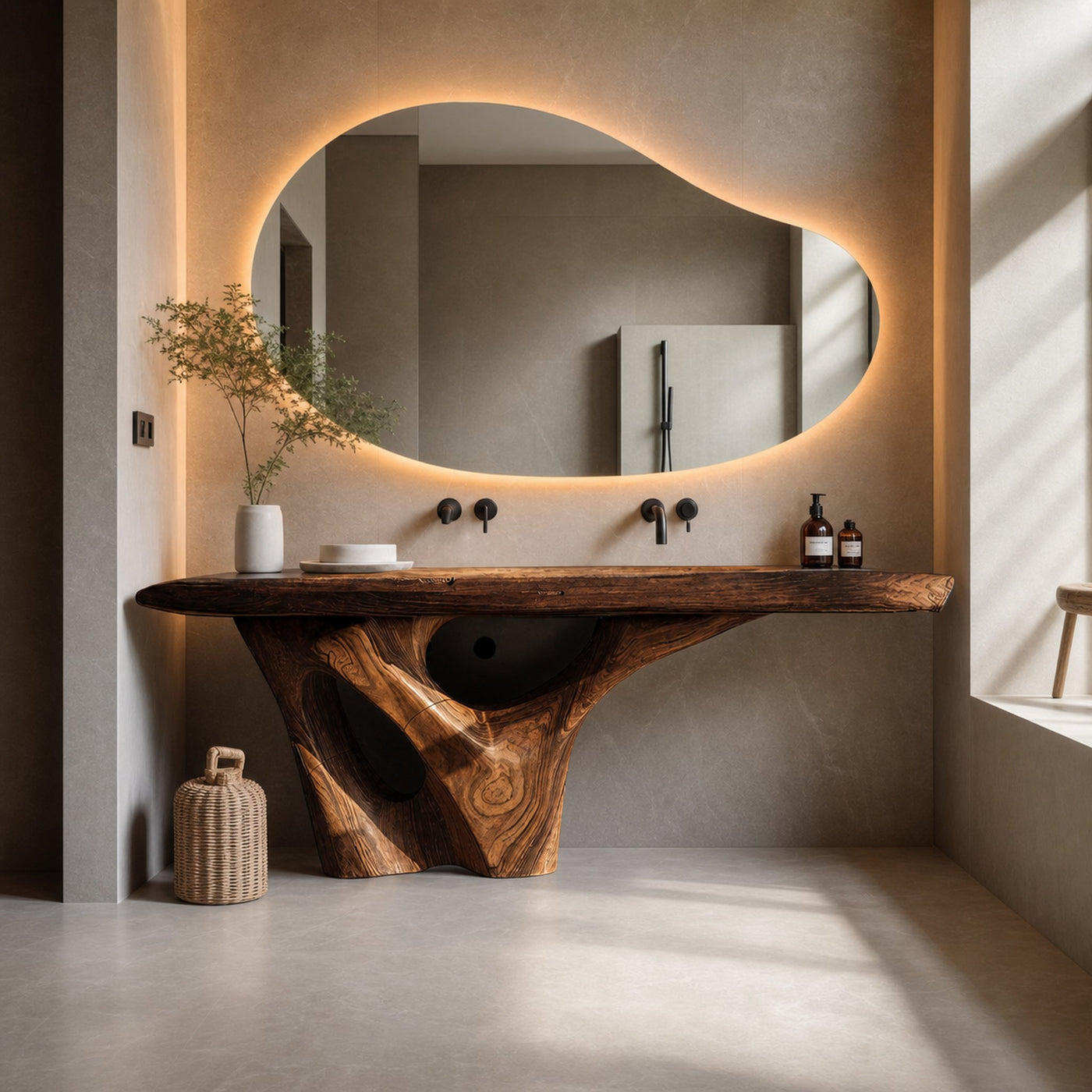 Rustic Solid Vanity For Timeless Bathroom Furniture - product view 6