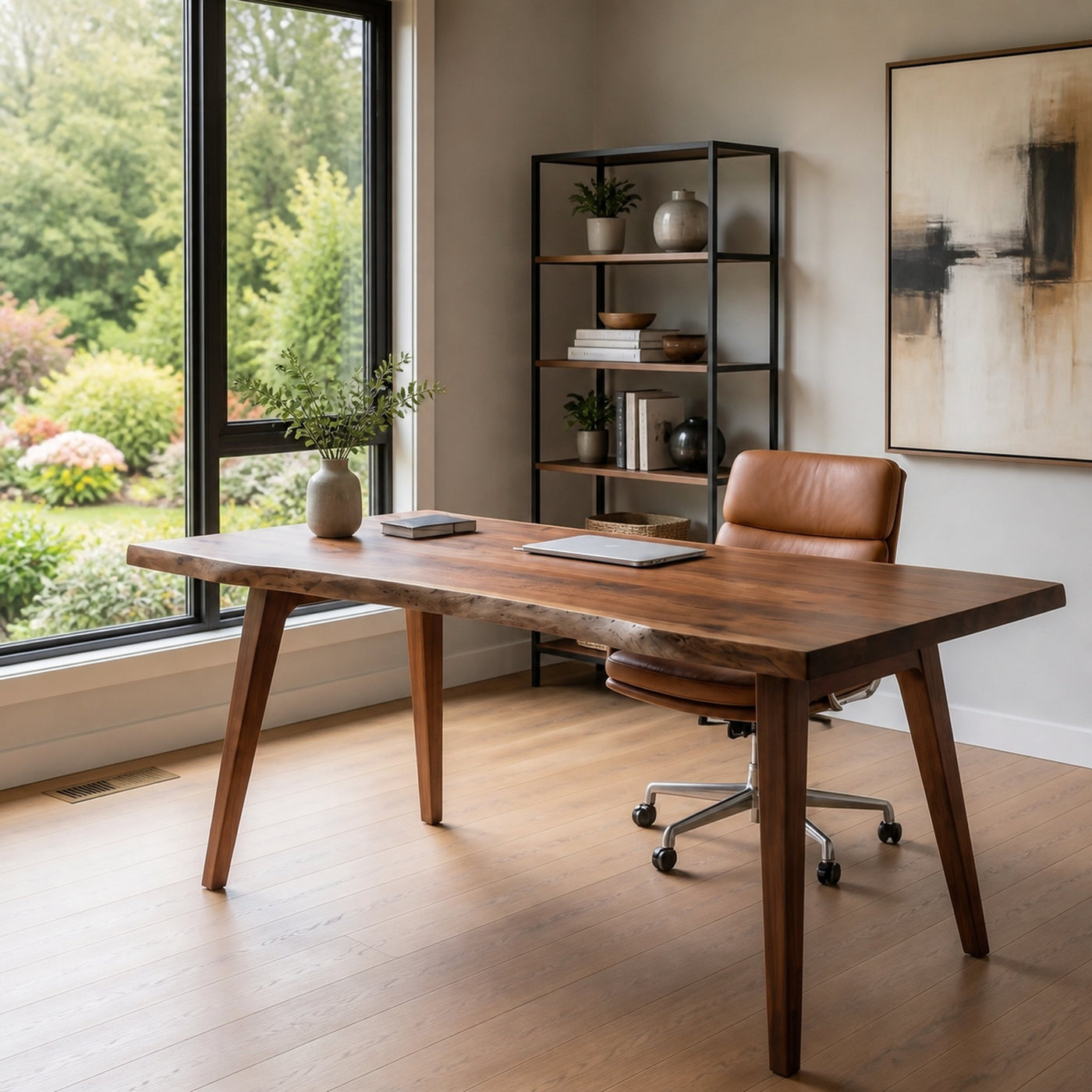 Rustic Solid Wood Desk For Home Office And Study Room - product view 3
