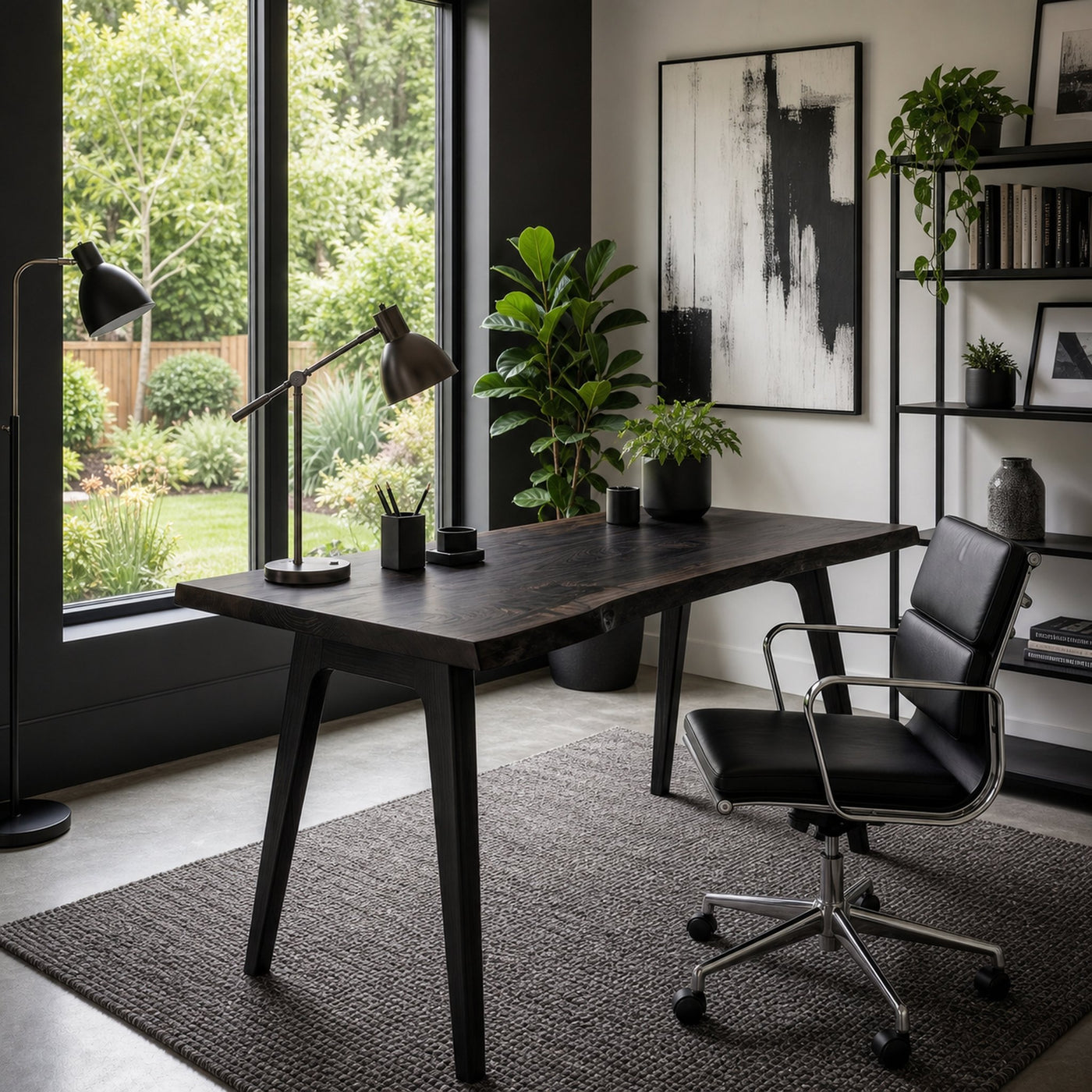 Rustic Solid Wood Desk For Home Office And Study Room - product view 4
