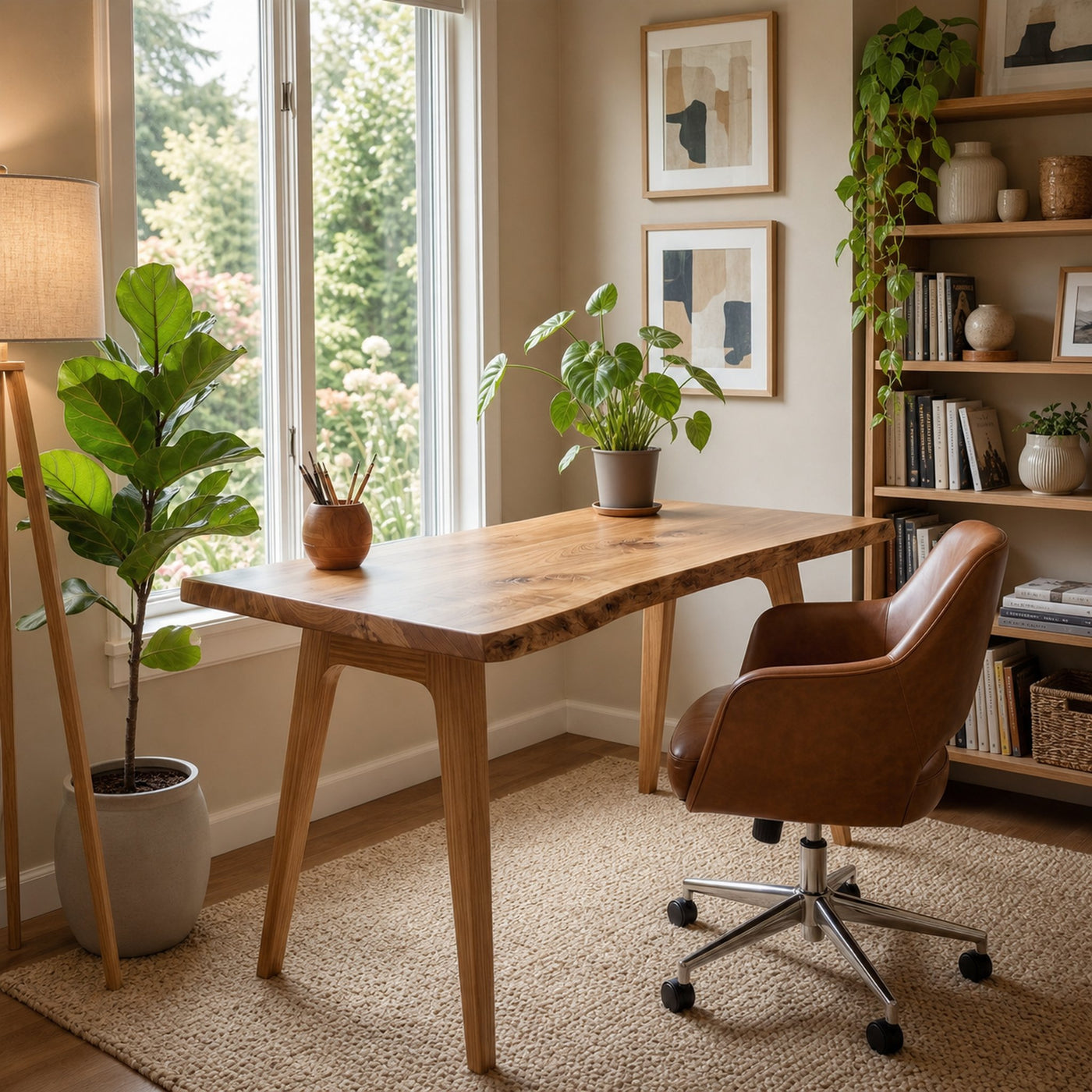 Rustic Solid Wood Desk For Home Office And Study Room - product view 5
