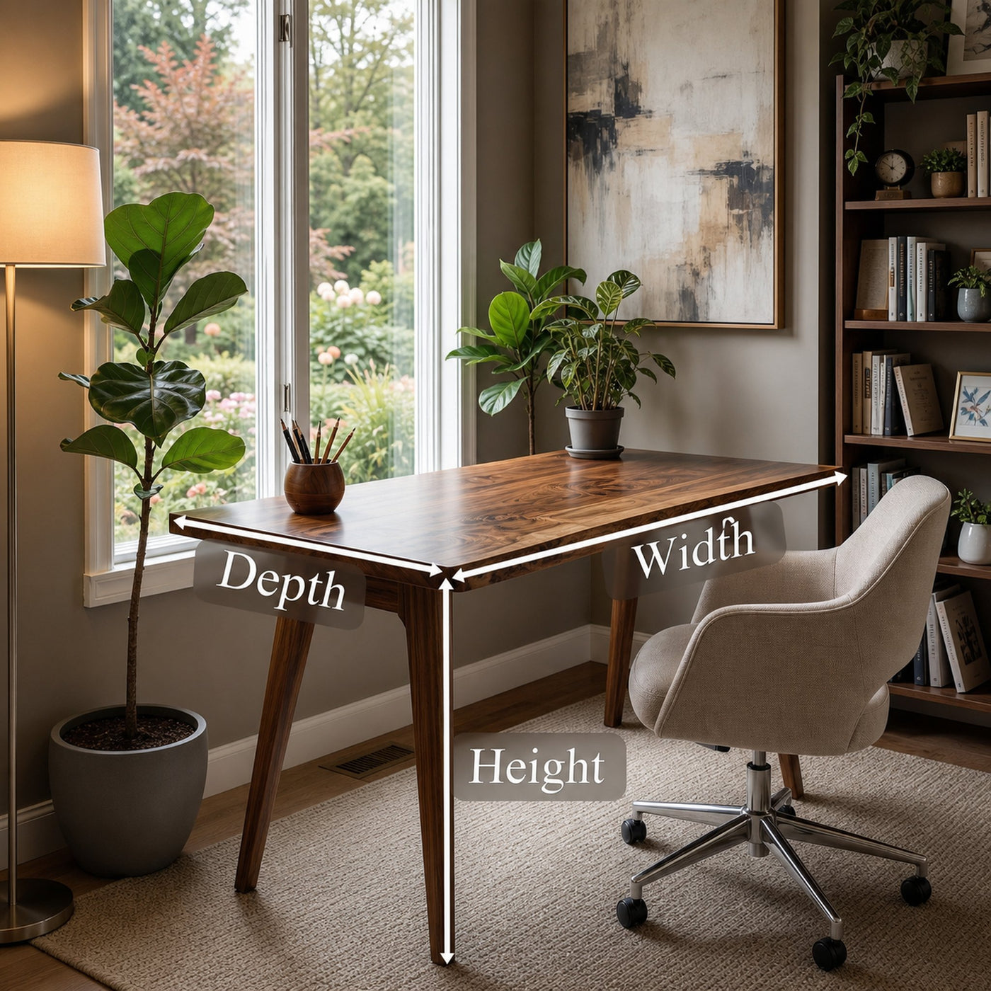 Rustic Solid Wood Desk For Home Office And Study Room - product view 8