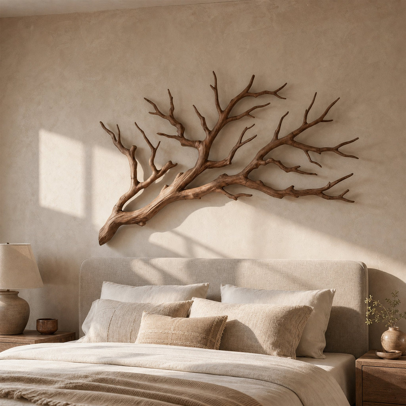 Rustic Tree Branch Wooden Wall Decor For Bedroom Headboard Wall Art