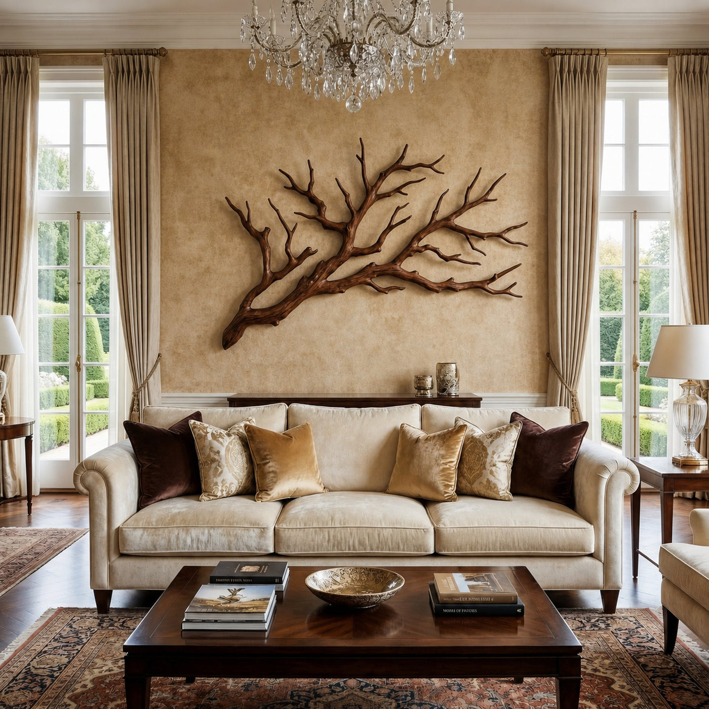 Rustic Tree Branch Wooden Wall Decor For Bedroom Headboard Wall Art - product view 3