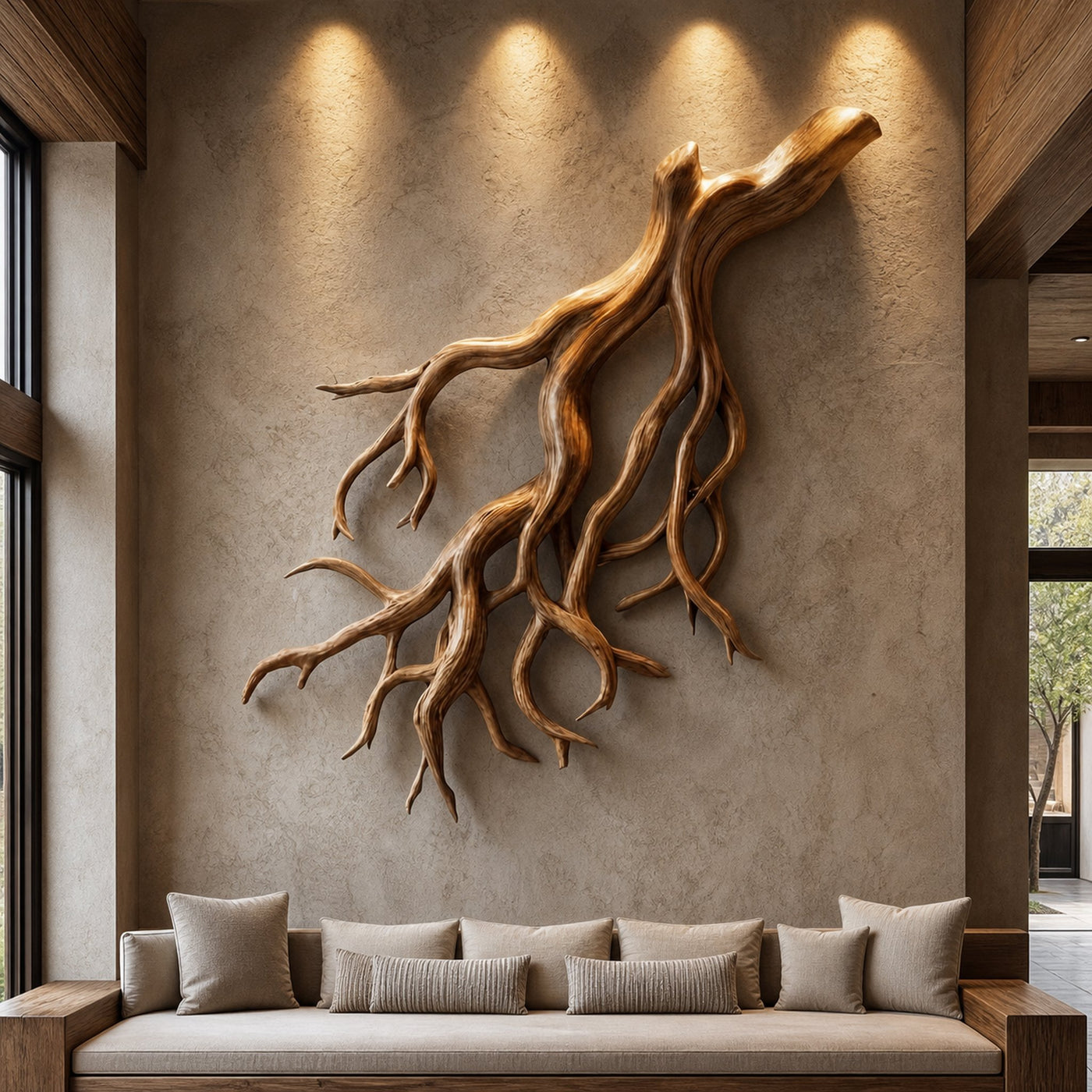 Rustic Tree Root Wall Art Living Room And Lounge