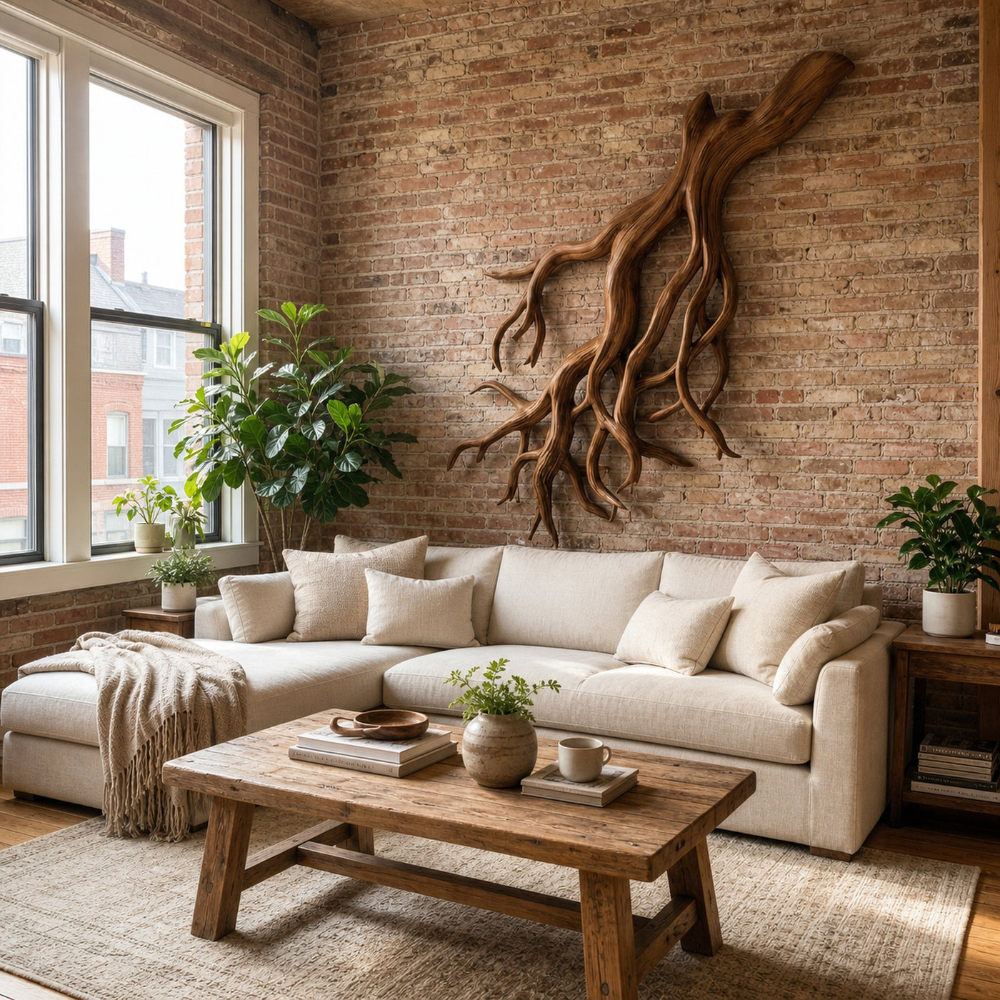 Rustic Tree Root Wall Art Living Room And Lounge - product view 6