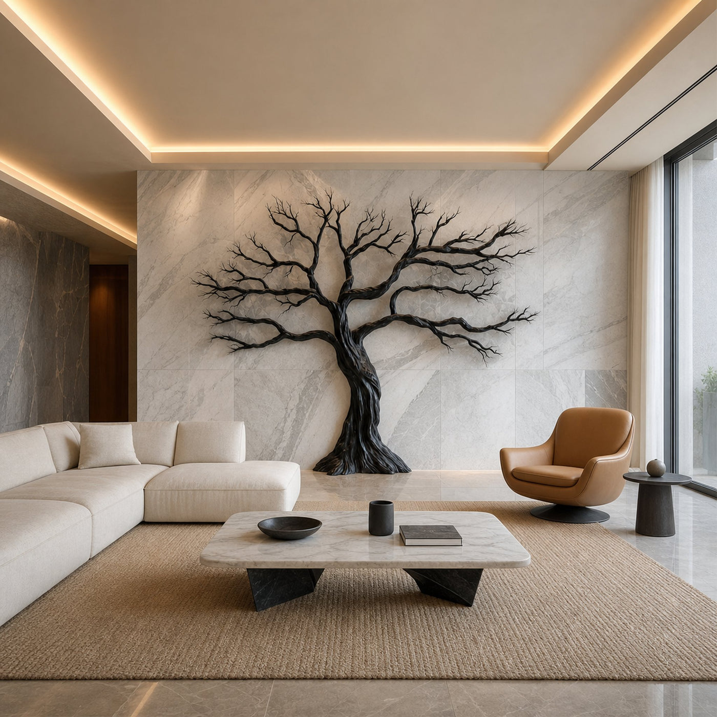 Rustic Tree Wall Art For Living Room And Interior Wall - product view 2
