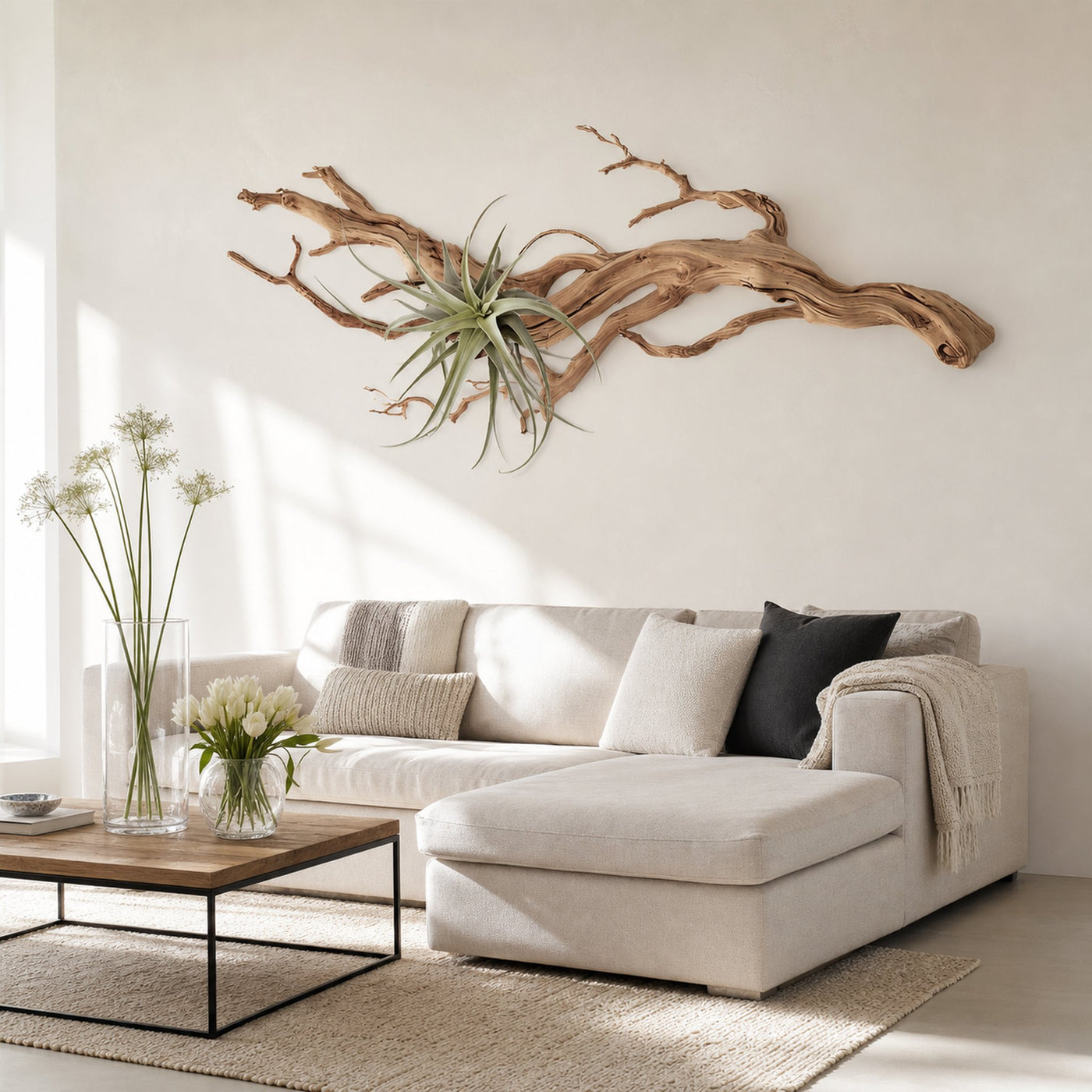 Rustic Tree Wall Decor For Living Room And Interior Space