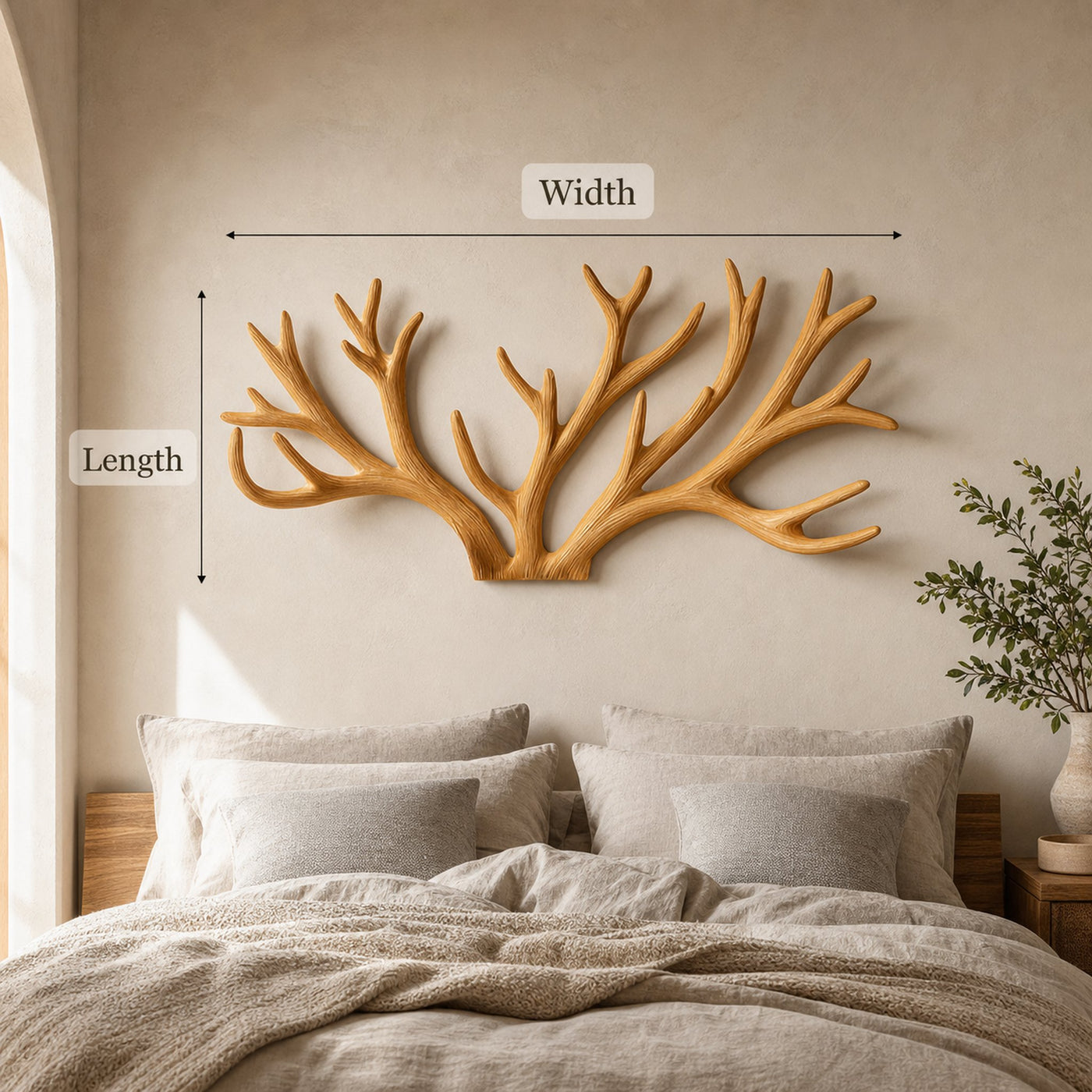Rustic Tree Wall Panel For Bedroom And Headboard Space - product view 5