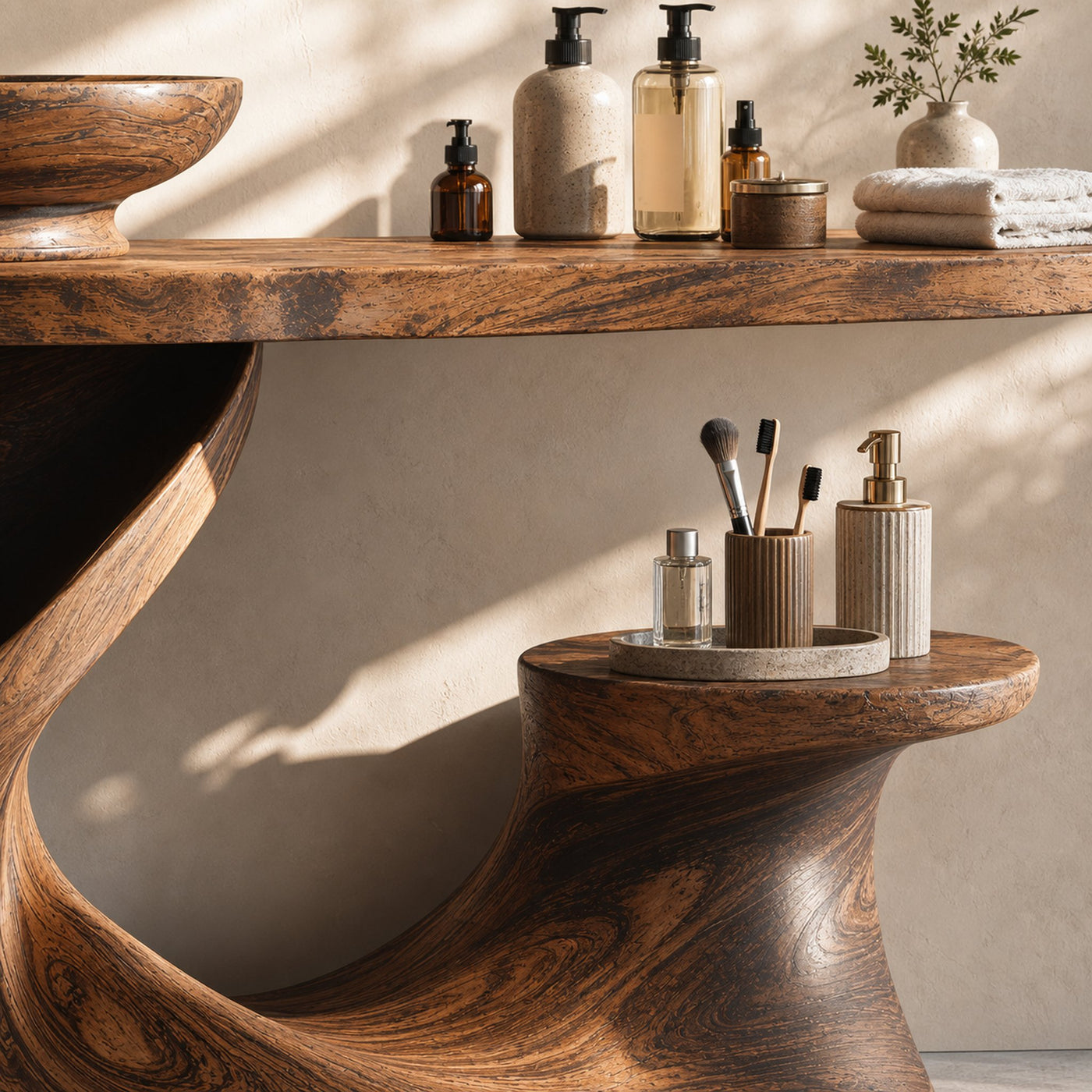 Rustic Vanity For Cozy Bathroom Interior Design - product view 3
