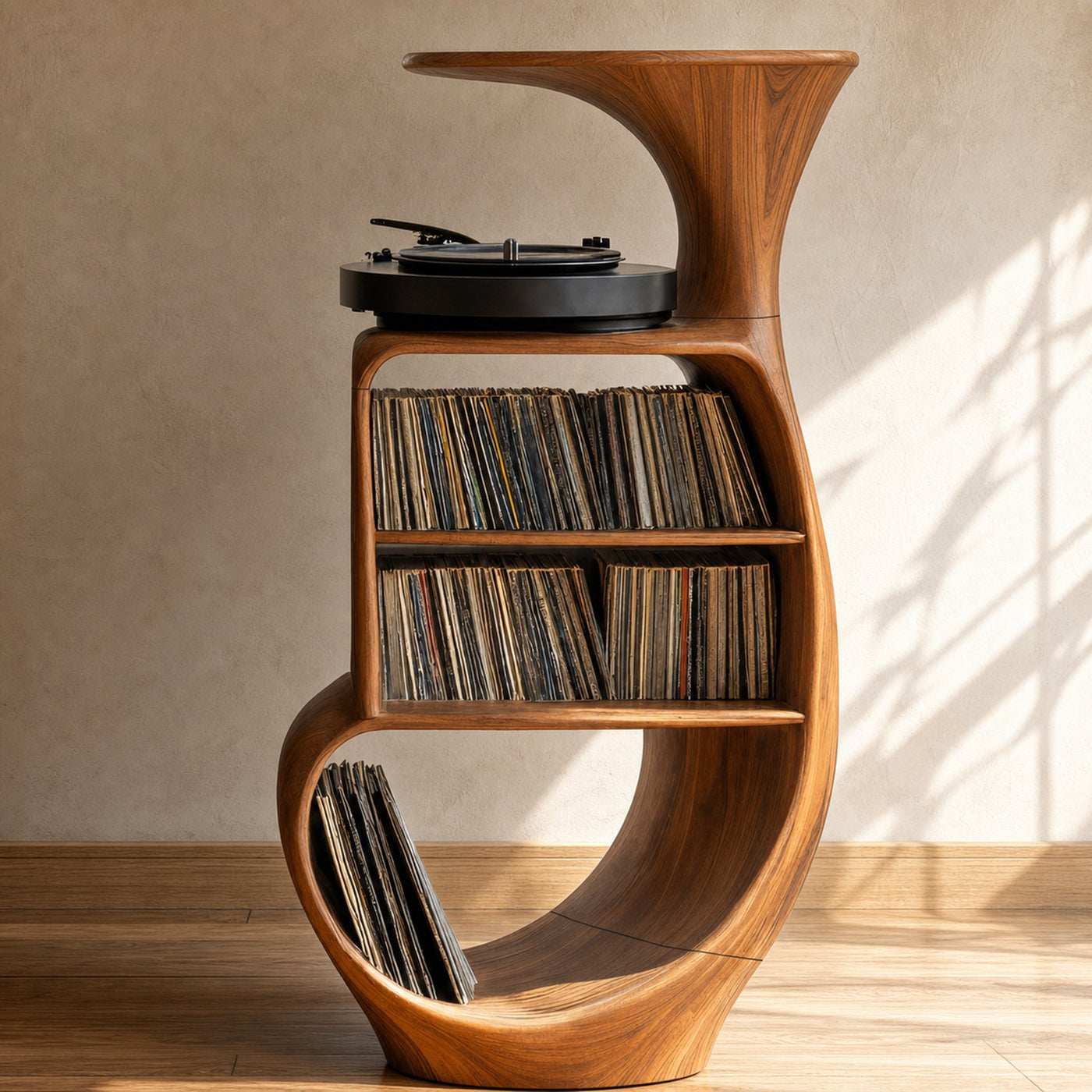 Rustic Vinyl Record Cabinet For Furniture Decor - product view 4