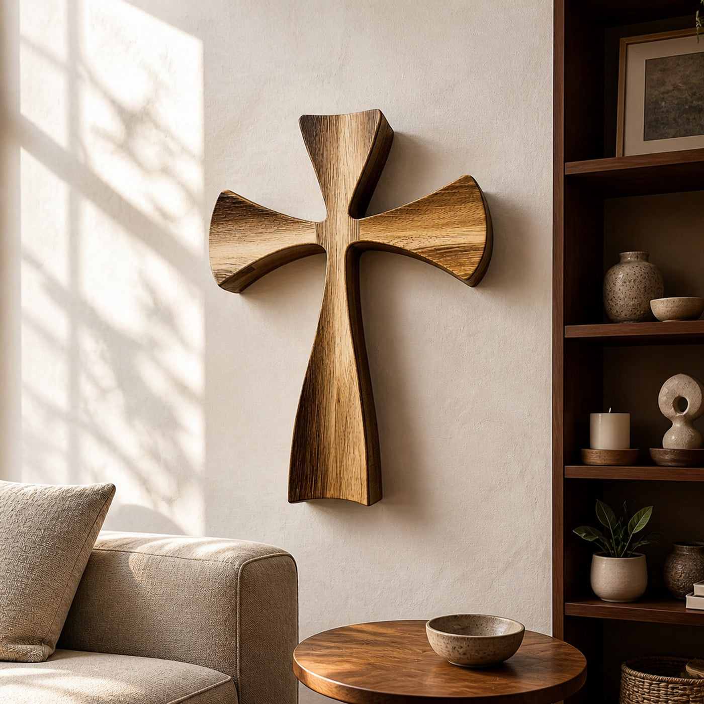 Rustic Wall Cross Living Room And Prayer Room - product view 2