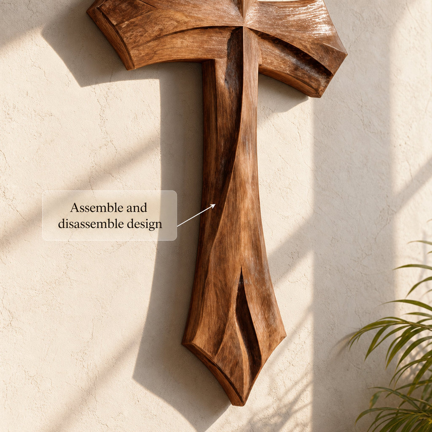 Rustic Wall Cross Reading Room Or Prayer Room - product view 4