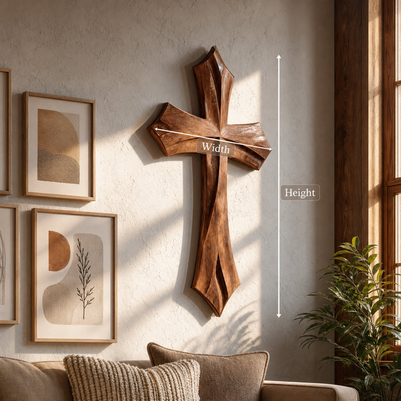 Rustic Wall Cross Reading Room Or Prayer Room - product view 5