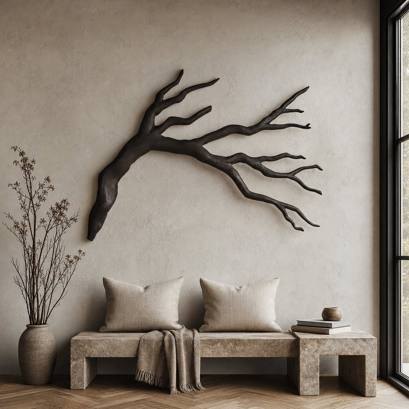 Rustic Wall Decor Natural Branch Sculpture For Living Room